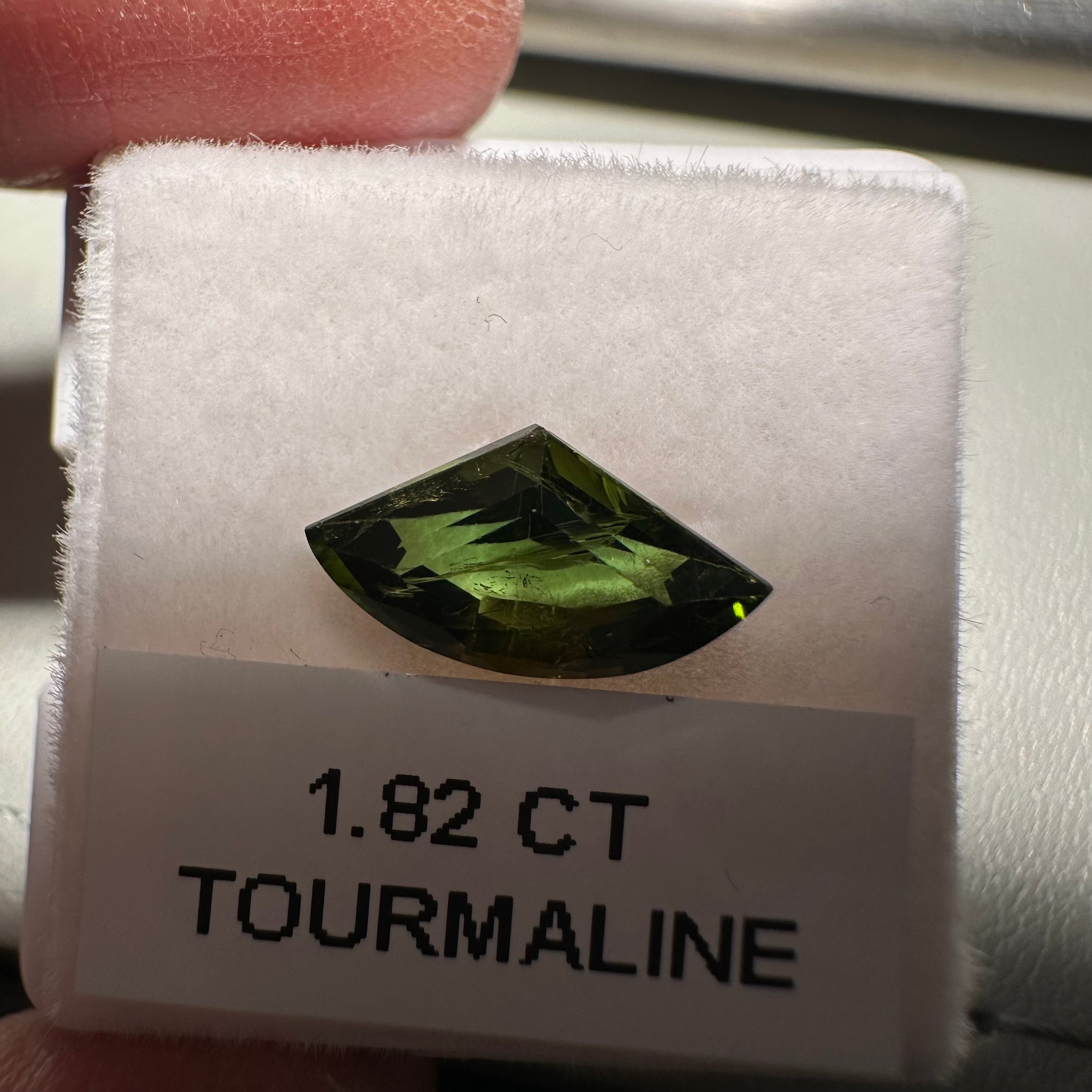 Tanzanian Tourmaline, 1.82ct, Untreated Unheated, native cut, slightly included