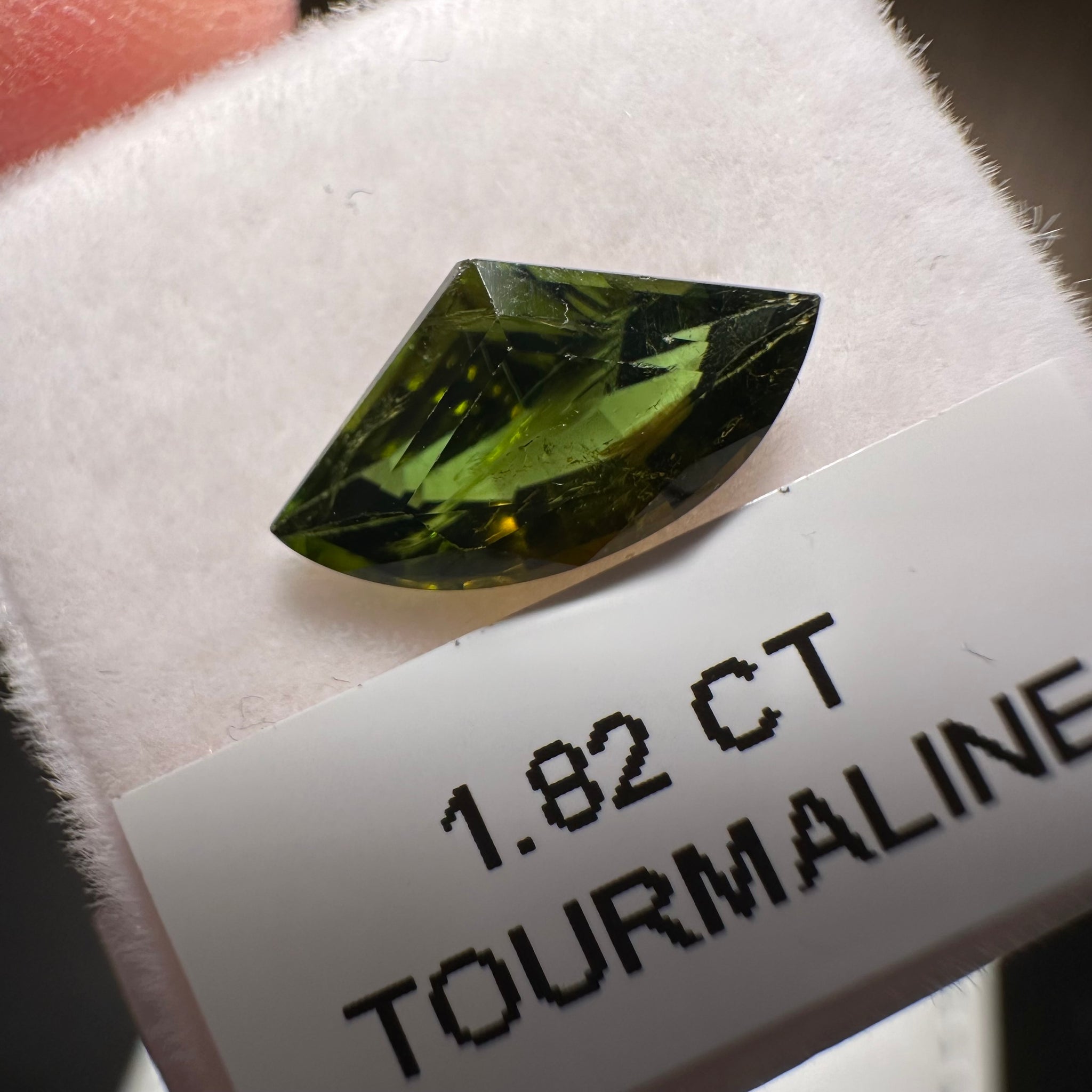 Tanzanian Tourmaline, 1.82ct, Untreated Unheated, native cut, slightly included