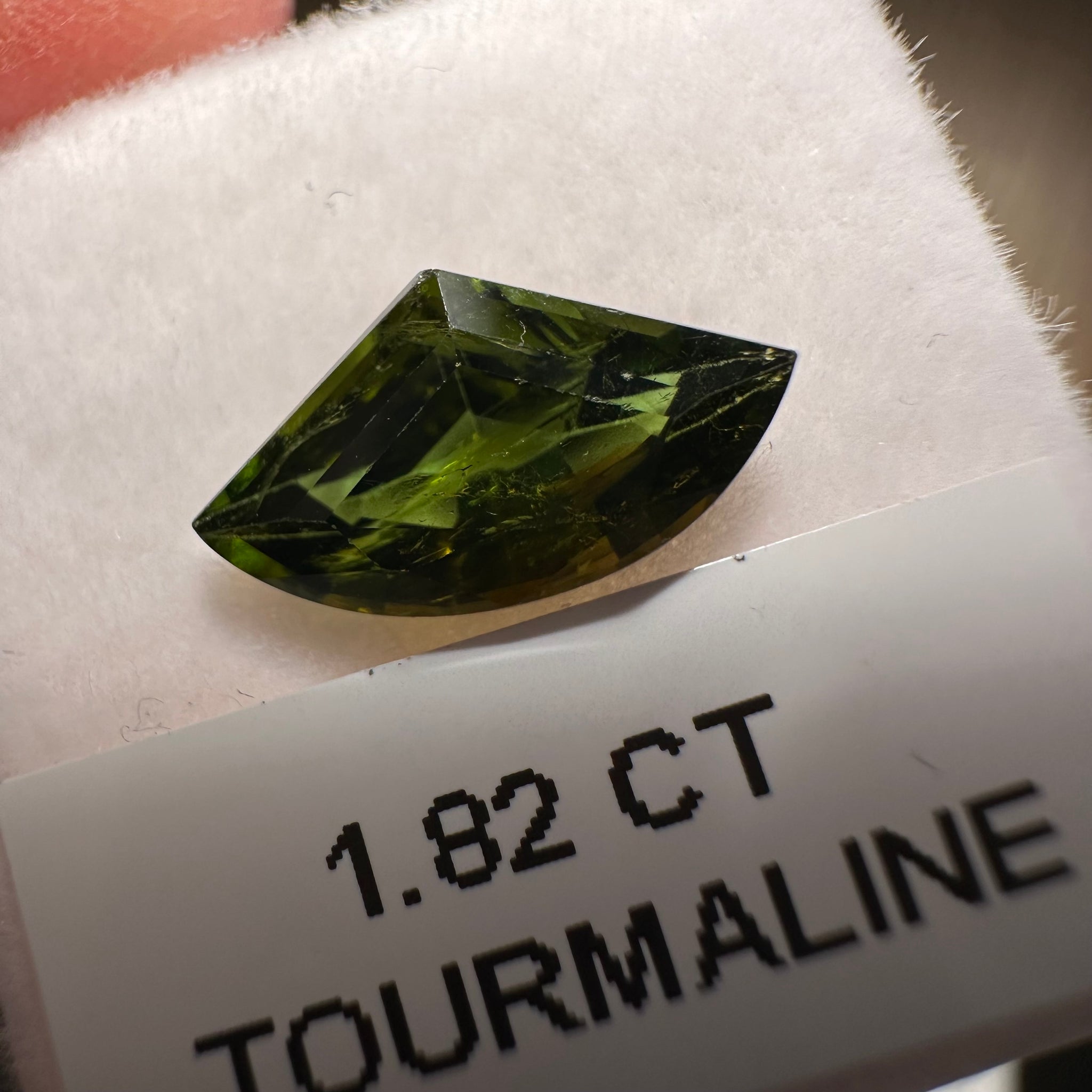 Tanzanian Tourmaline, 1.82ct, Untreated Unheated, native cut, slightly included