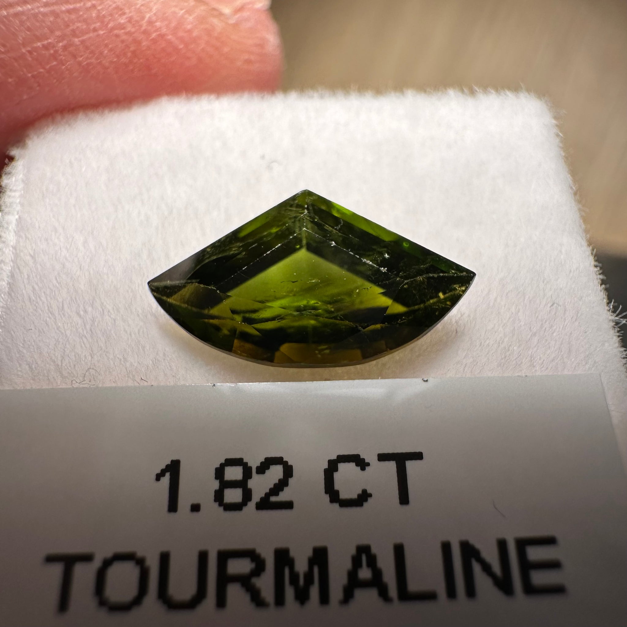Tanzanian Tourmaline, 1.82ct, Untreated Unheated, native cut, slightly included