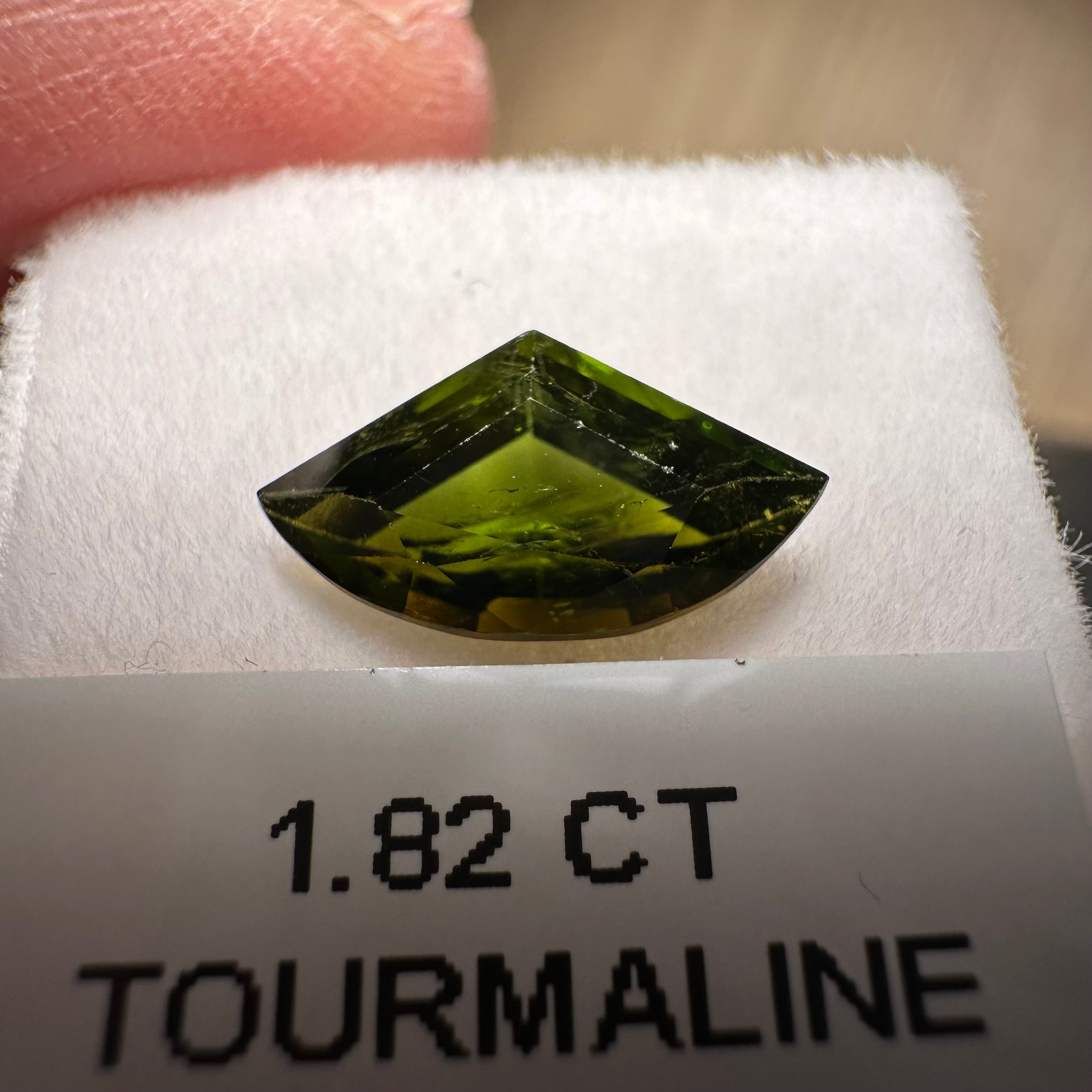 1.82ct Tanzanian Tourmaline, Untreated Unheated, native cut, slightly included