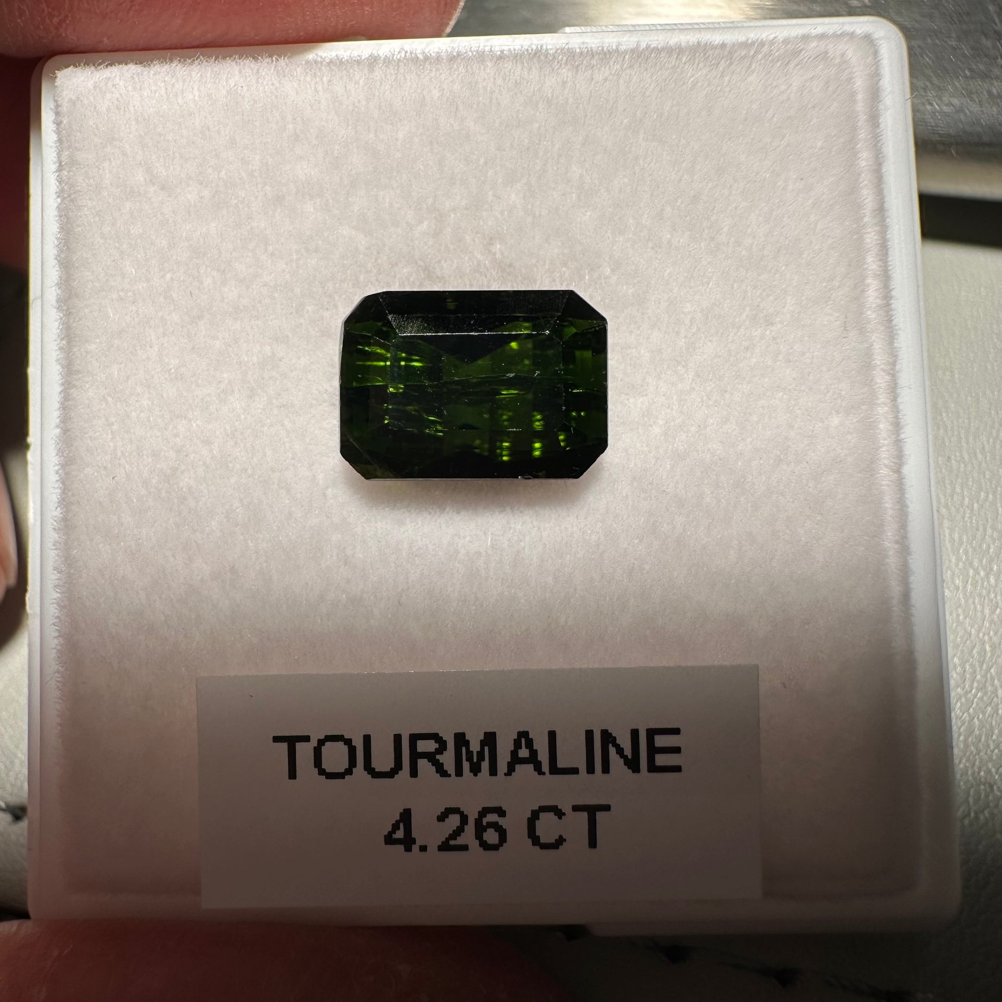 Tanzanian Tourmaline, 4.26ct, Untreated Unheated, native cut, included