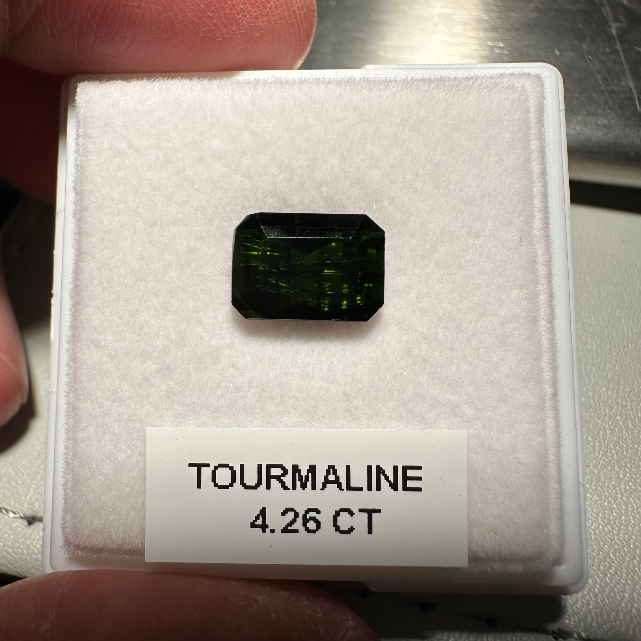 Tanzanian Tourmaline, 4.26ct, Untreated Unheated, native cut, included