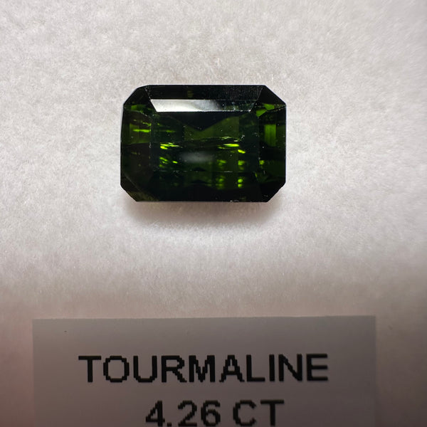 Tanzanian Tourmaline, 4.26ct, Untreated Unheated, native cut, included