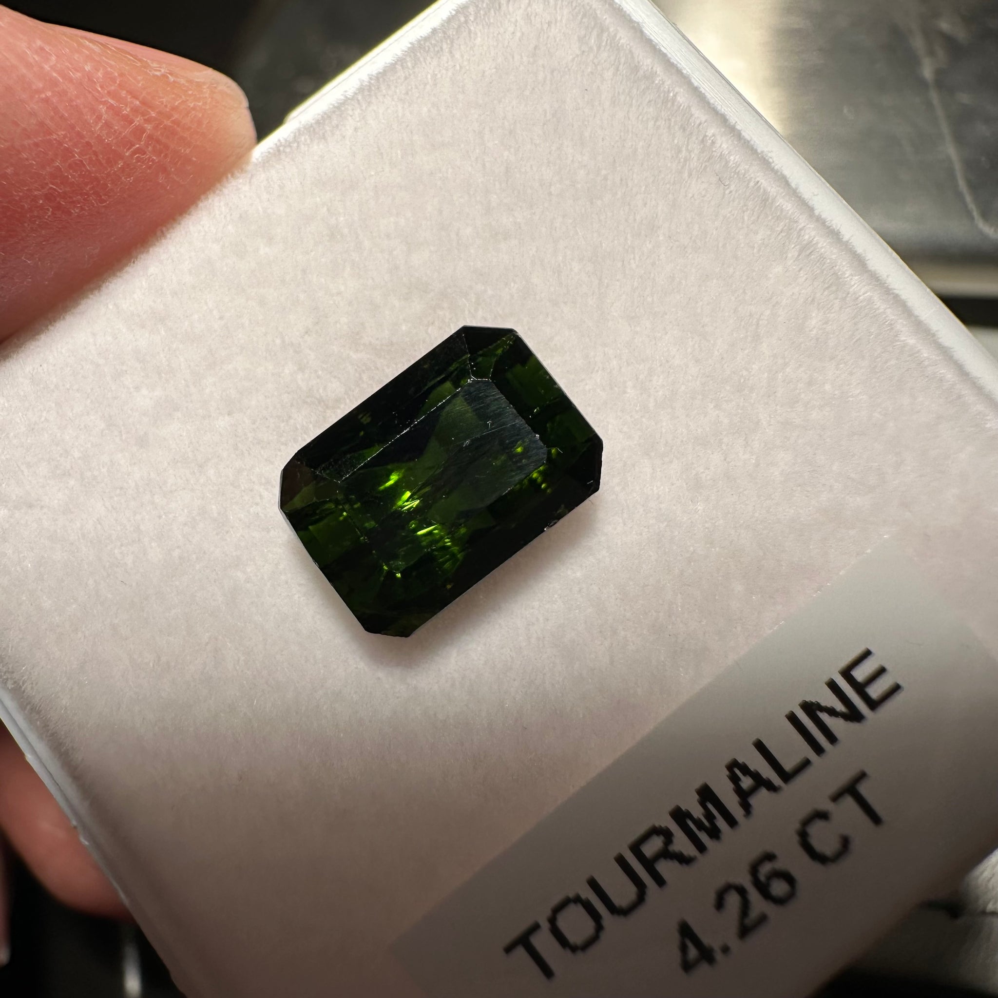 Tanzanian Tourmaline, 4.26ct, Untreated Unheated, native cut, included