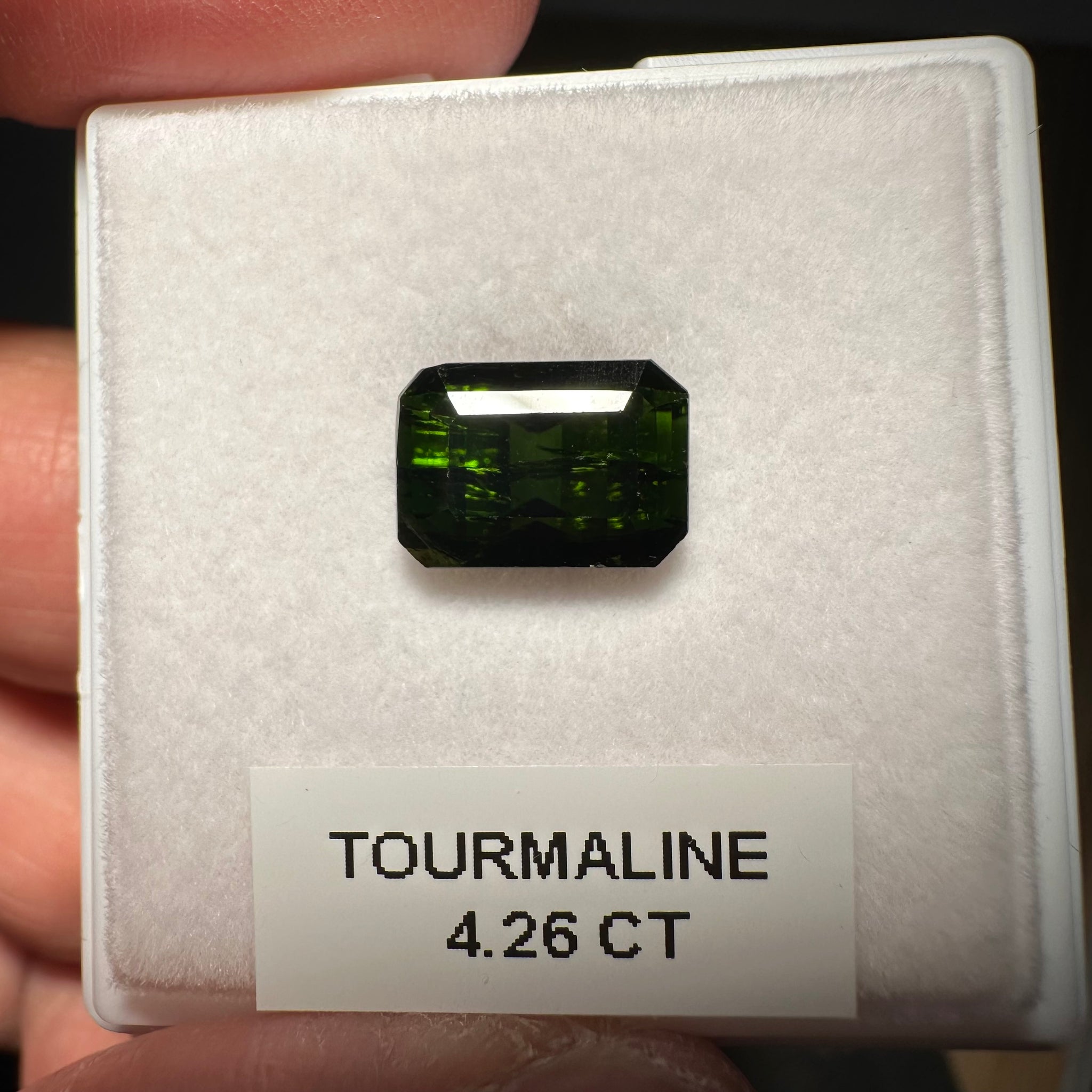 Tanzanian Tourmaline, 4.26ct, Untreated Unheated, native cut, included