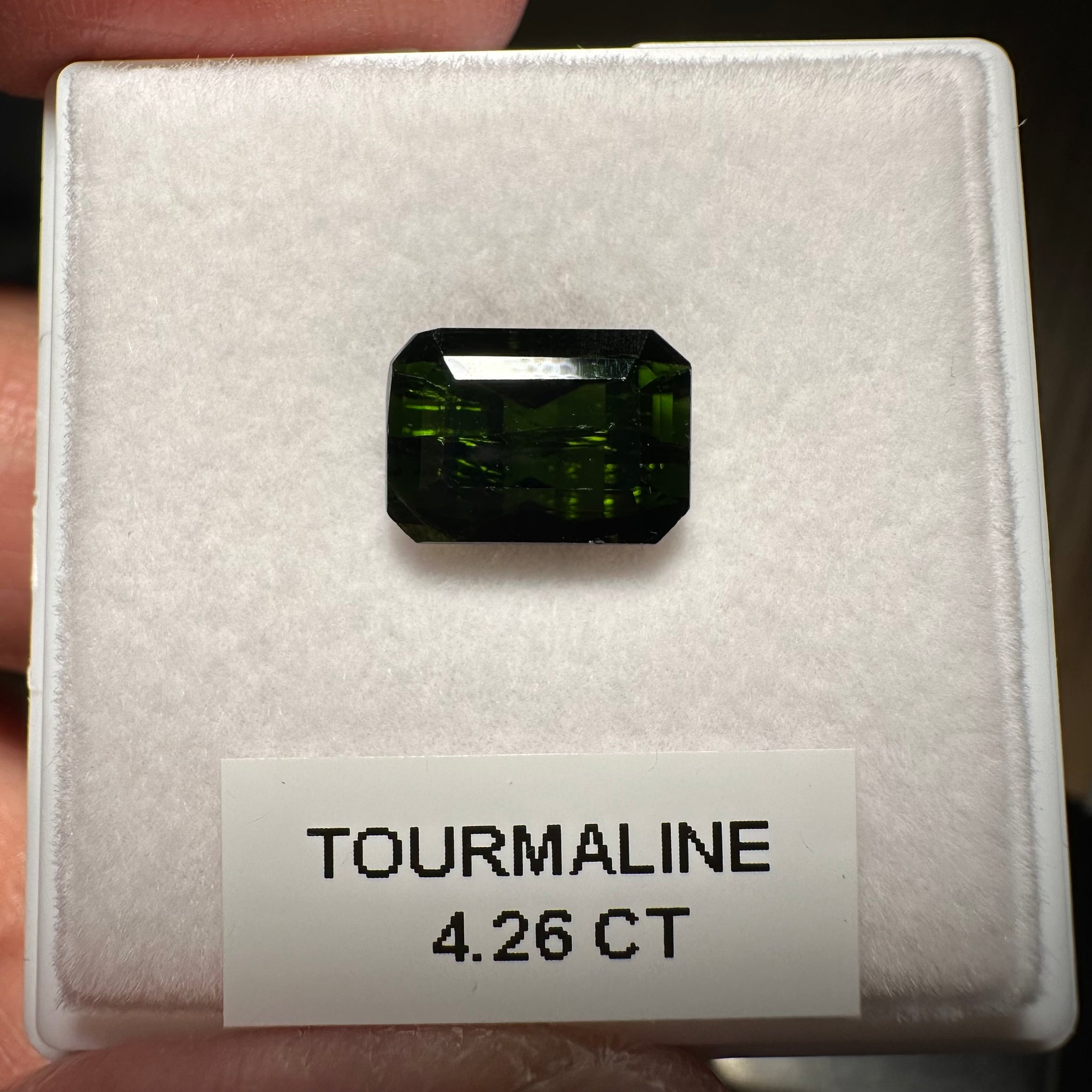 Tanzanian Tourmaline, 4.26ct, Untreated Unheated, native cut, included