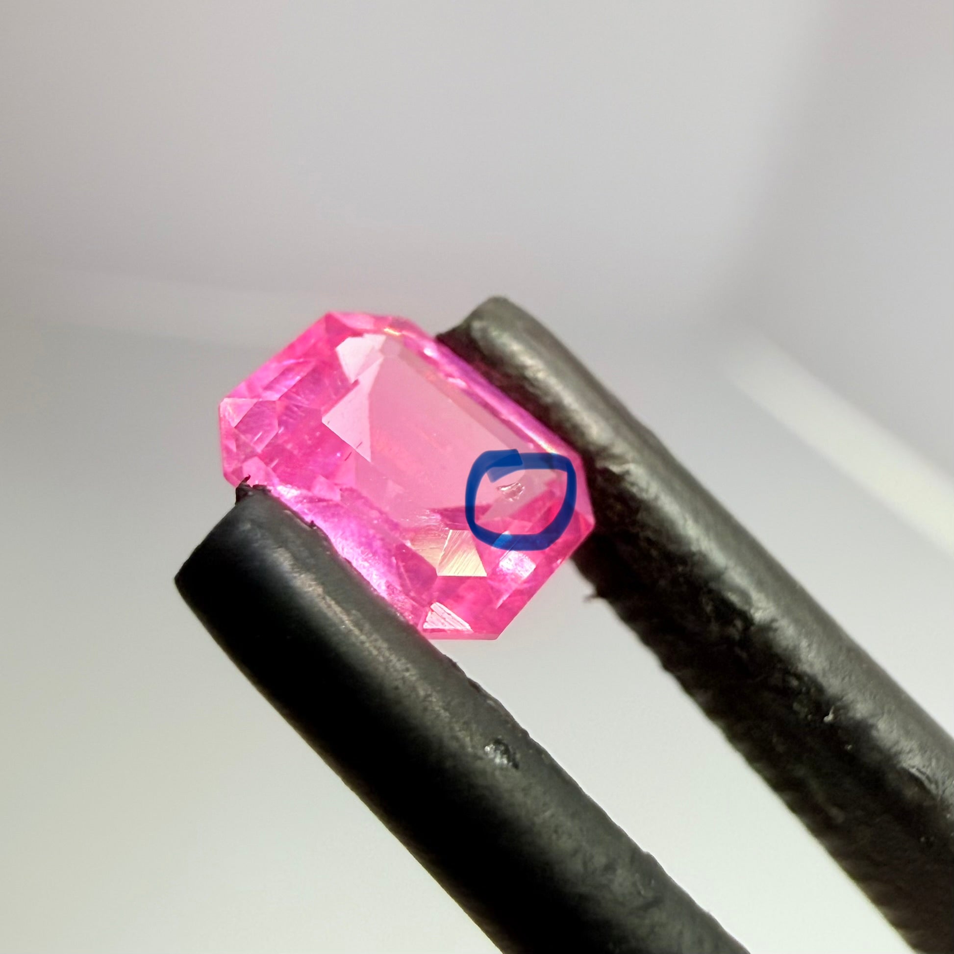 Mahenge Spinel, 0.56ct, Mahenge, Tanzania, Untreated Unheated, tiny chip on the corner of the table, I have circled it in the pics, not easily noticeable in such a small size