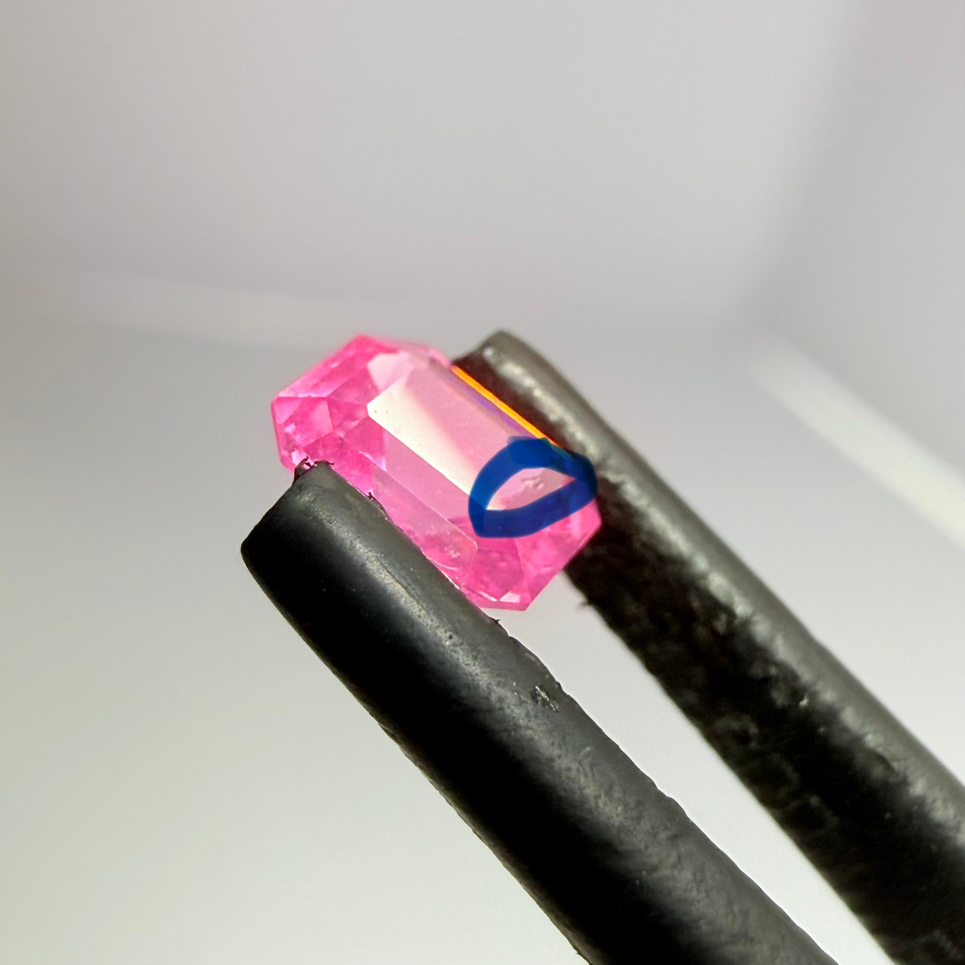 Mahenge Spinel, 0.56ct, Mahenge, Tanzania, Untreated Unheated, tiny chip on the corner of the table, I have circled it in the pics, not easily noticeable in such a small size