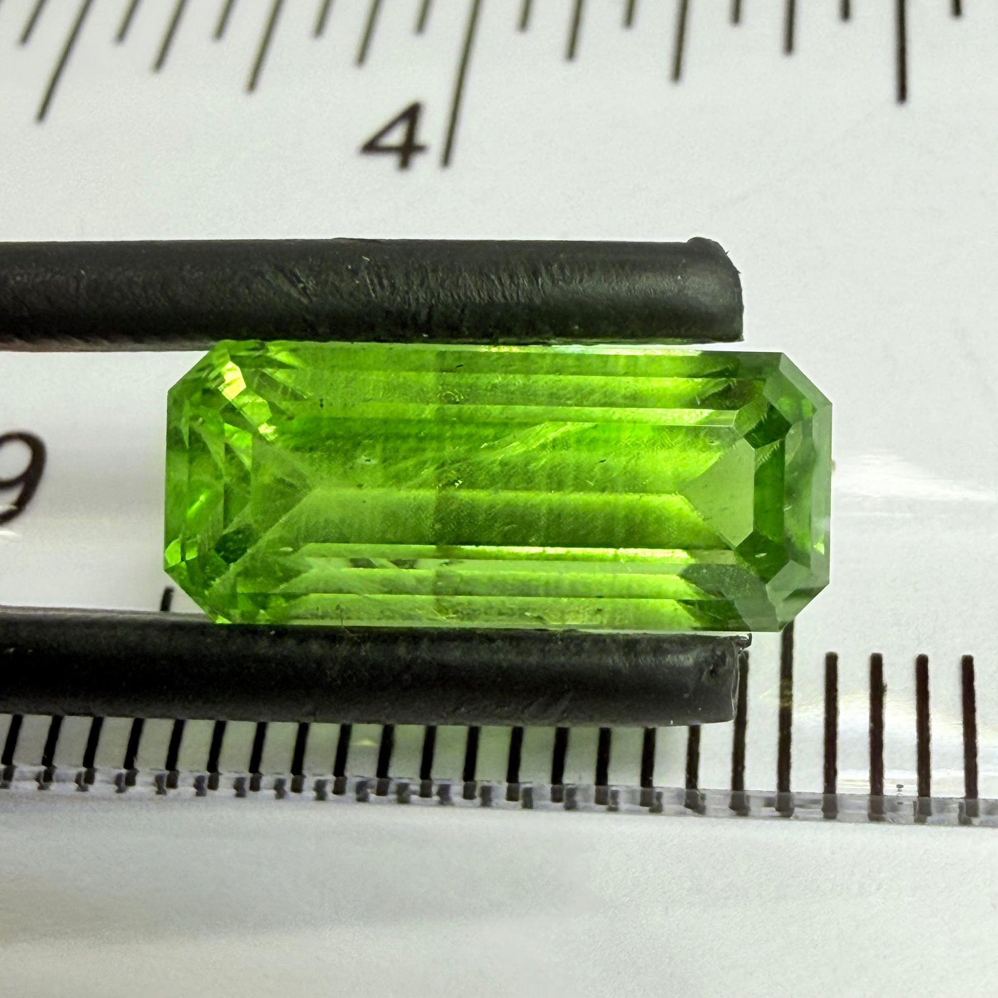 Peridot, 4.43ct, Mined by the WaGoGo tribe in Tanzania, Untreated Unheated, slightly included but a really beautiful neon lime colour. (We have these in rough too)