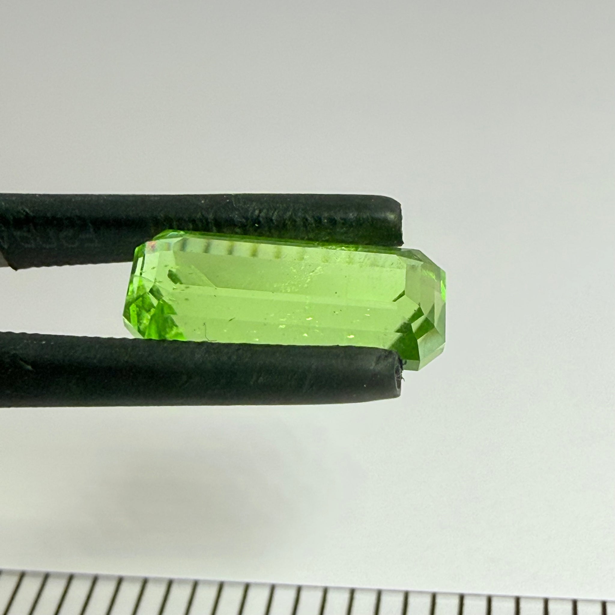 Peridot, 4.43ct, Mined by the WaGoGo tribe in Tanzania, Untreated Unheated, slightly included but a really beautiful neon lime colour. (We have these in rough too)