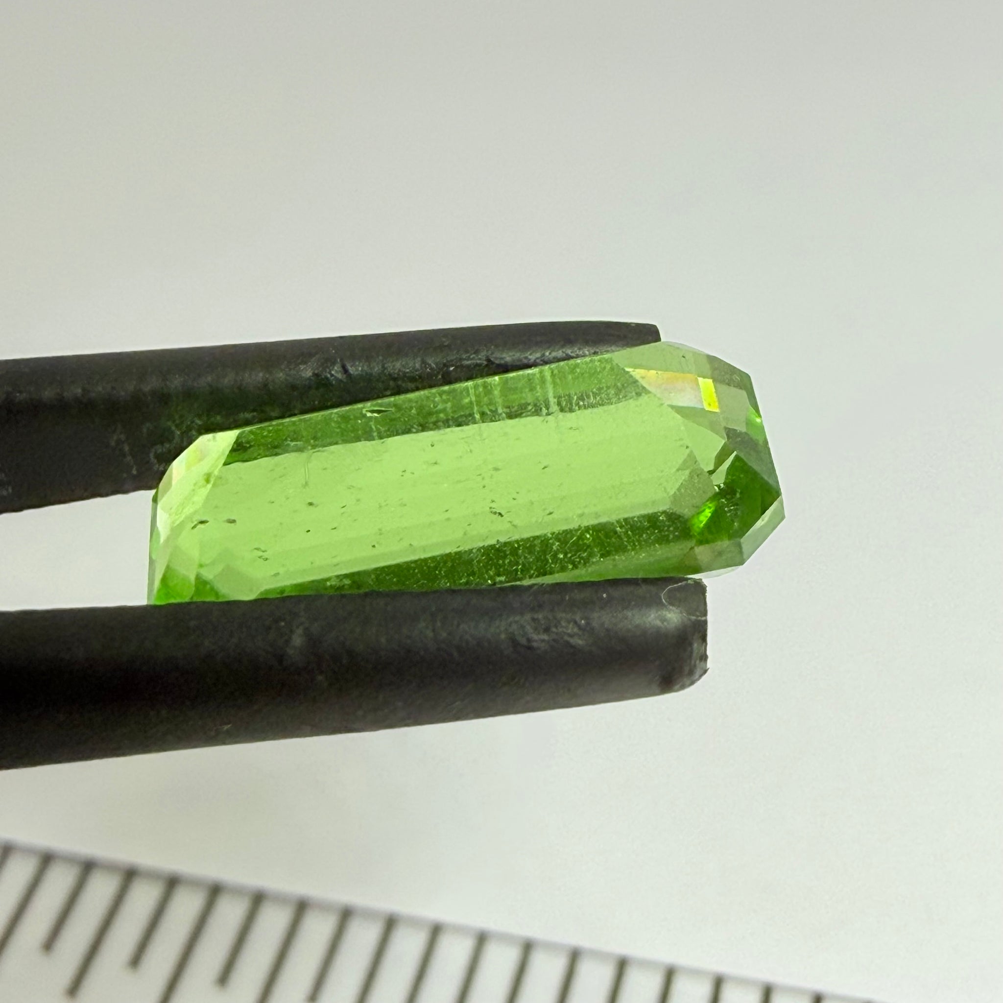 Peridot, 4.43ct, Mined by the WaGoGo tribe in Tanzania, Untreated Unheated, slightly included but a really beautiful neon lime colour. (We have these in rough too)