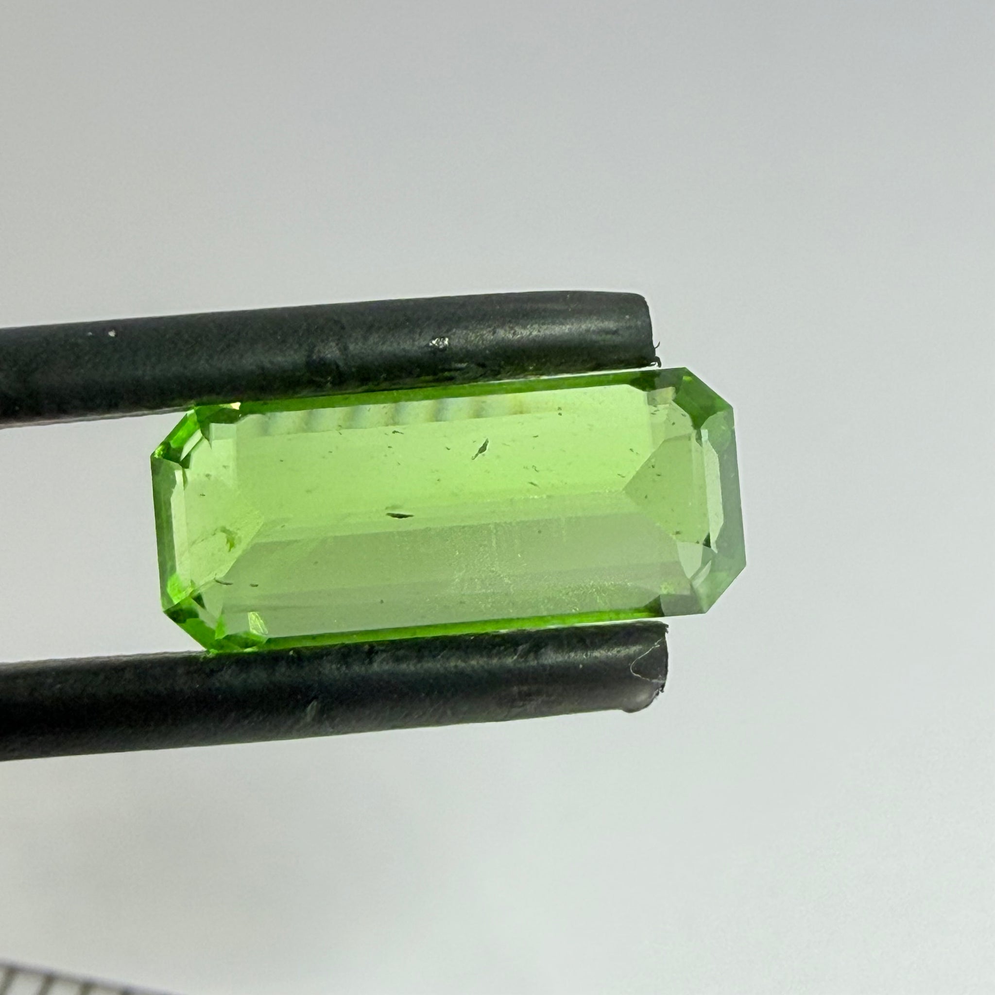 Peridot, 4.43ct, Mined by the WaGoGo tribe in Tanzania, Untreated Unheated, slightly included but a really beautiful neon lime colour. (We have these in rough too)
