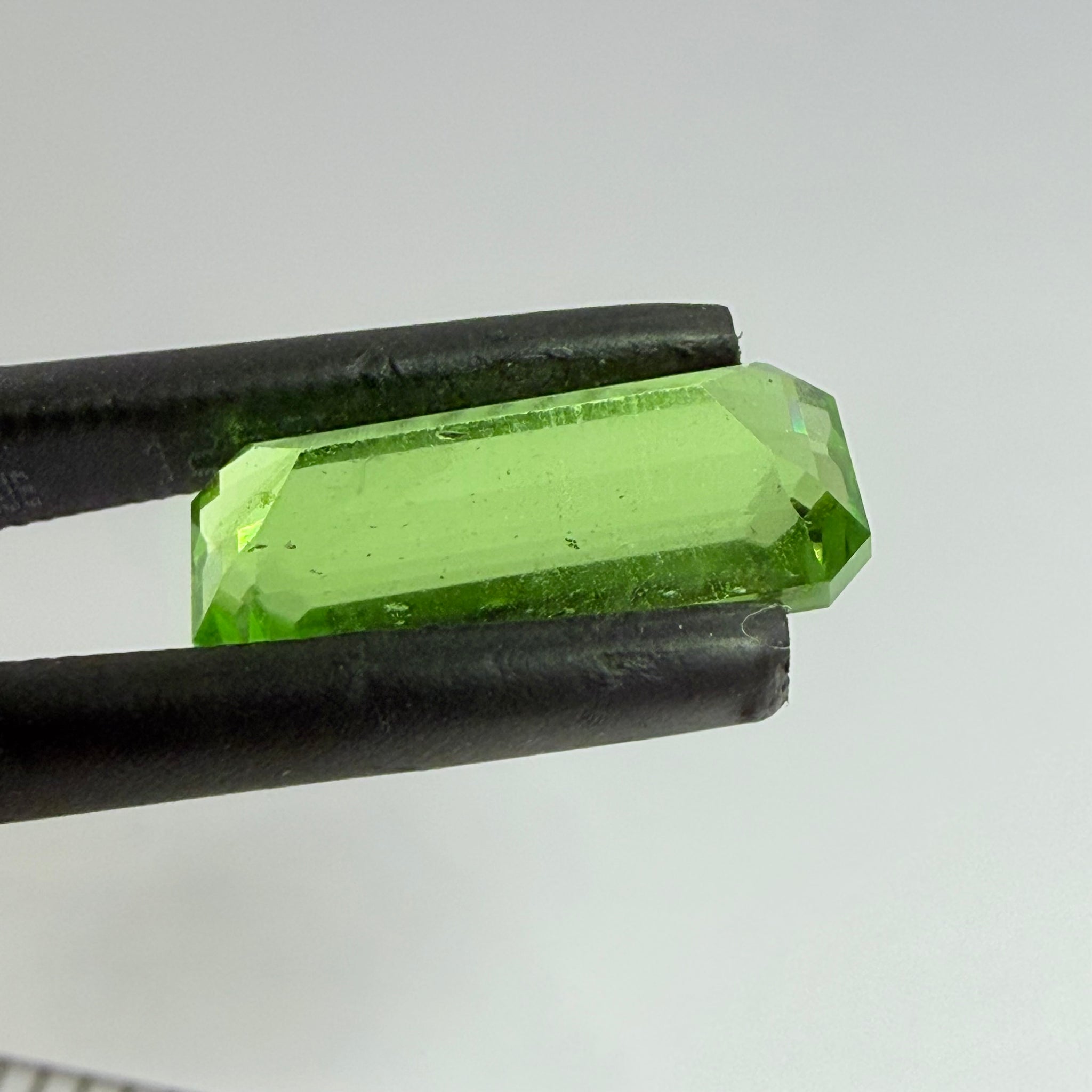 Peridot, 4.43ct, Mined by the WaGoGo tribe in Tanzania, Untreated Unheated, slightly included but a really beautiful neon lime colour. (We have these in rough too)
