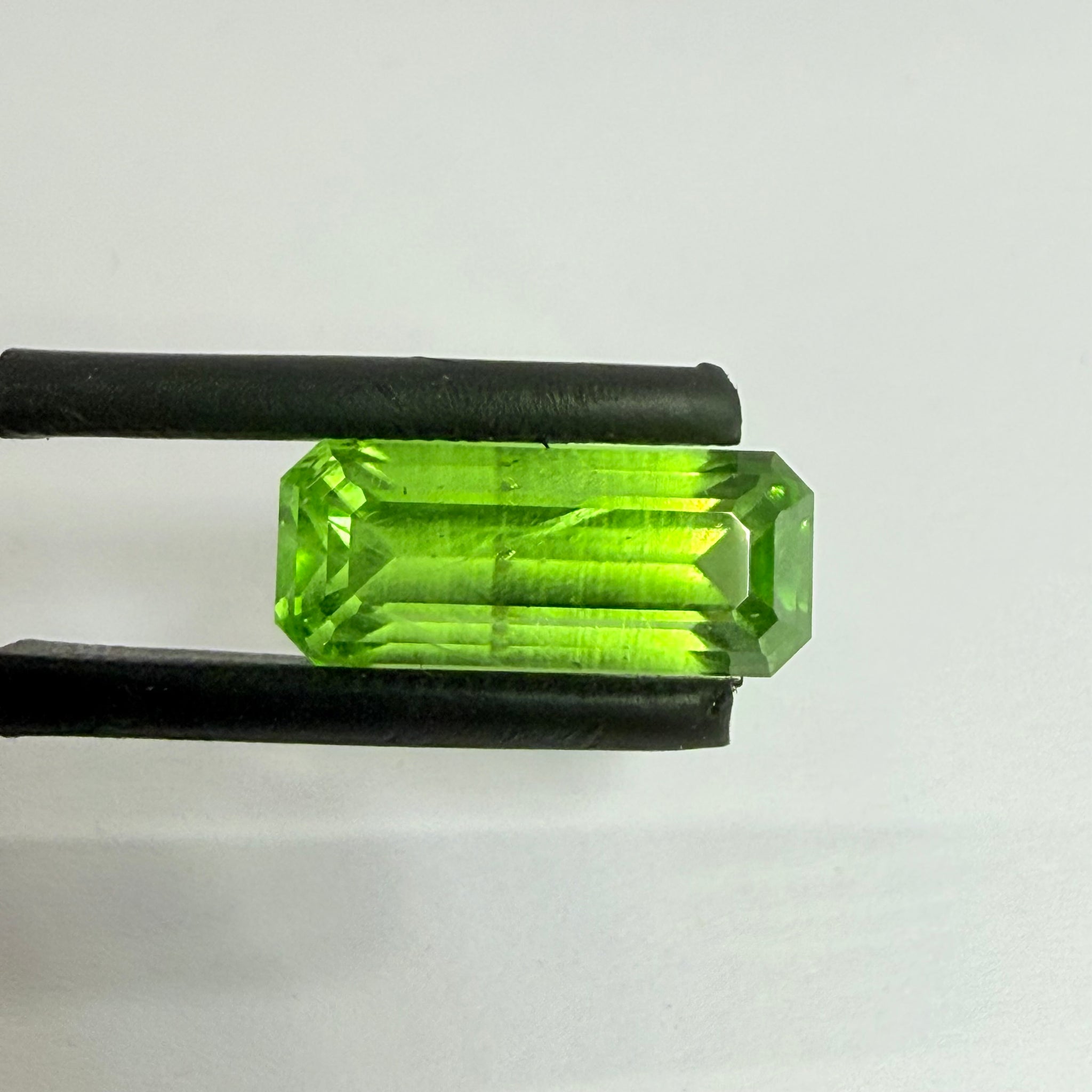 Peridot, 4.43ct, Mined by the WaGoGo tribe in Tanzania, Untreated Unheated, slightly included but a really beautiful neon lime colour. (We have these in rough too)