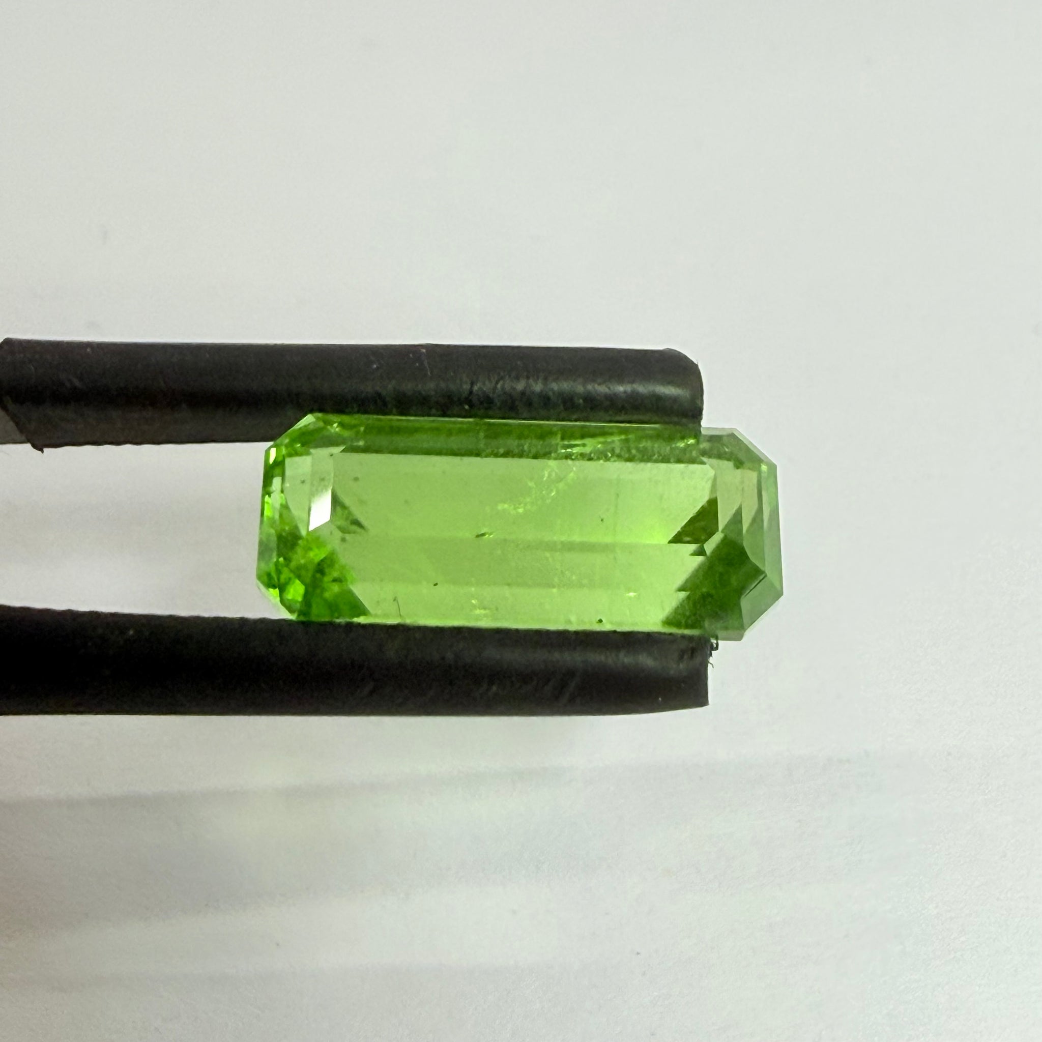 Peridot, 4.43ct, Mined by the WaGoGo tribe in Tanzania, Untreated Unheated, slightly included but a really beautiful neon lime colour. (We have these in rough too)