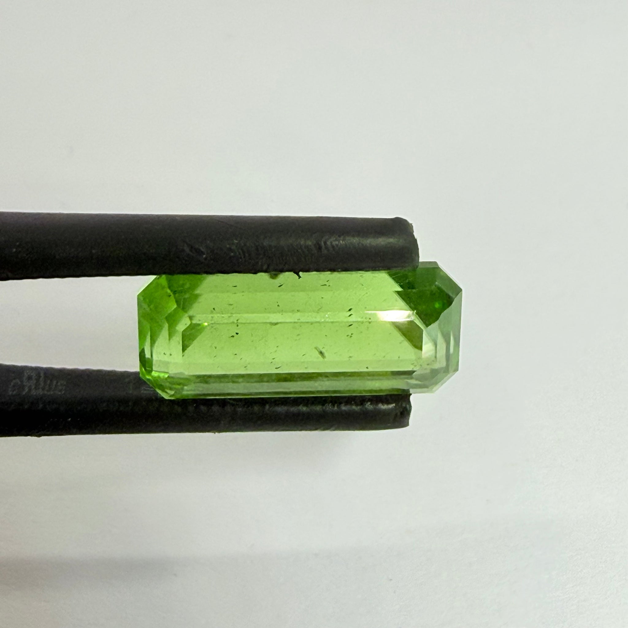 Peridot, 4.43ct, Mined by the WaGoGo tribe in Tanzania, Untreated Unheated, slightly included but a really beautiful neon lime colour. (We have these in rough too)