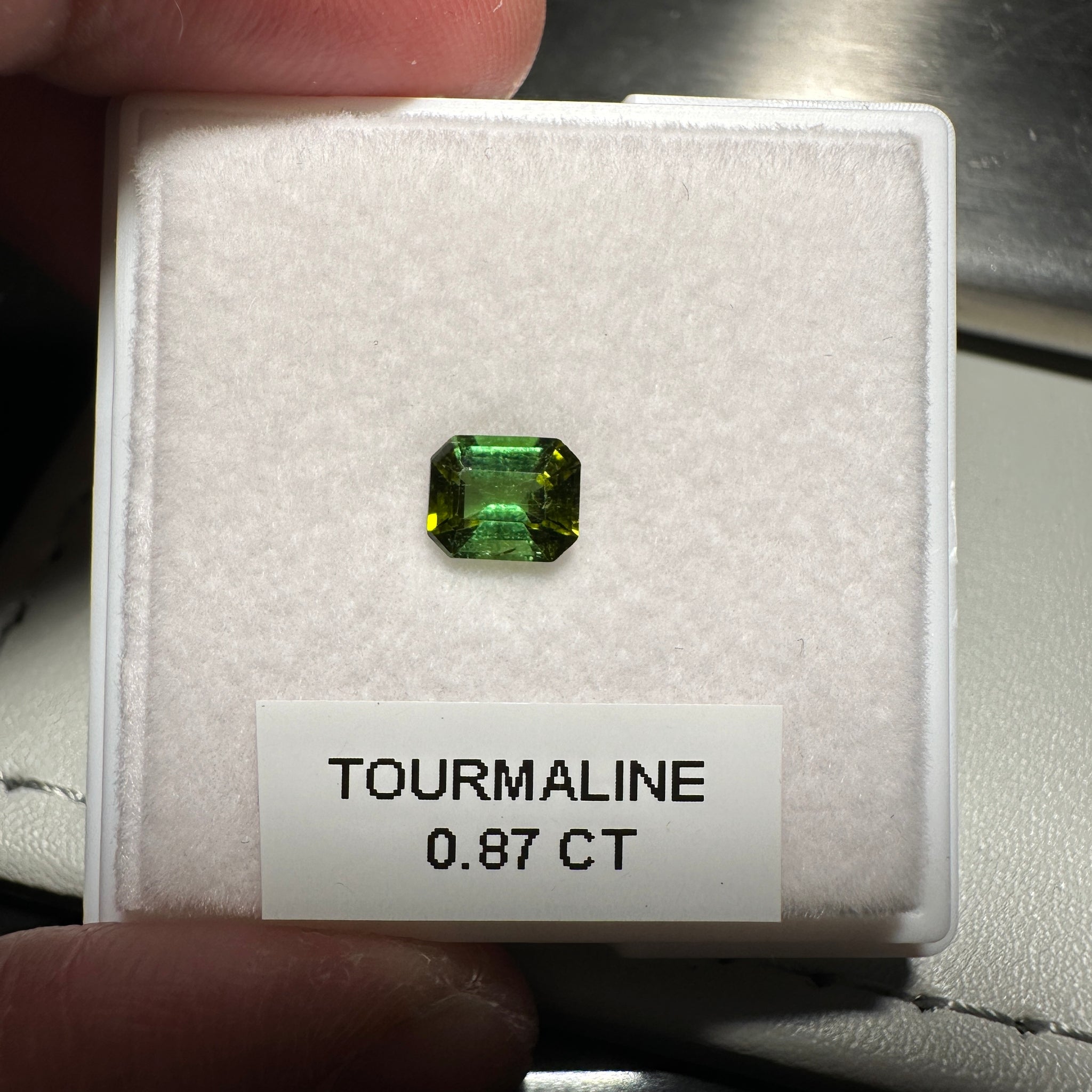 Tanzanian Tourmaline, 0.87ct, Untreated Unheated, native cut, slightly included