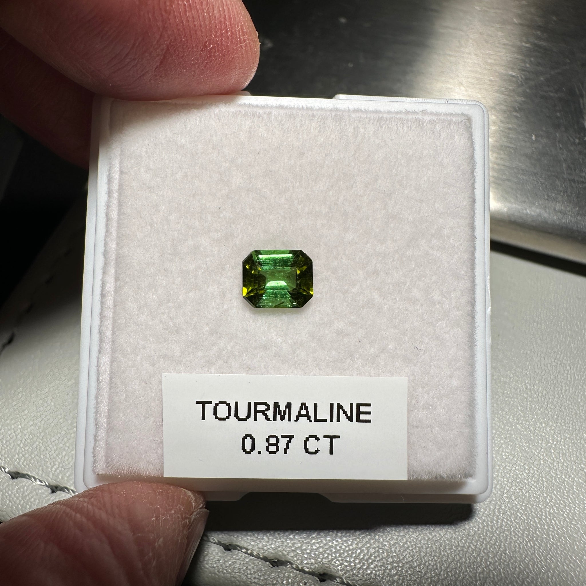 Tanzanian Tourmaline, 0.87ct, Untreated Unheated, native cut, slightly included