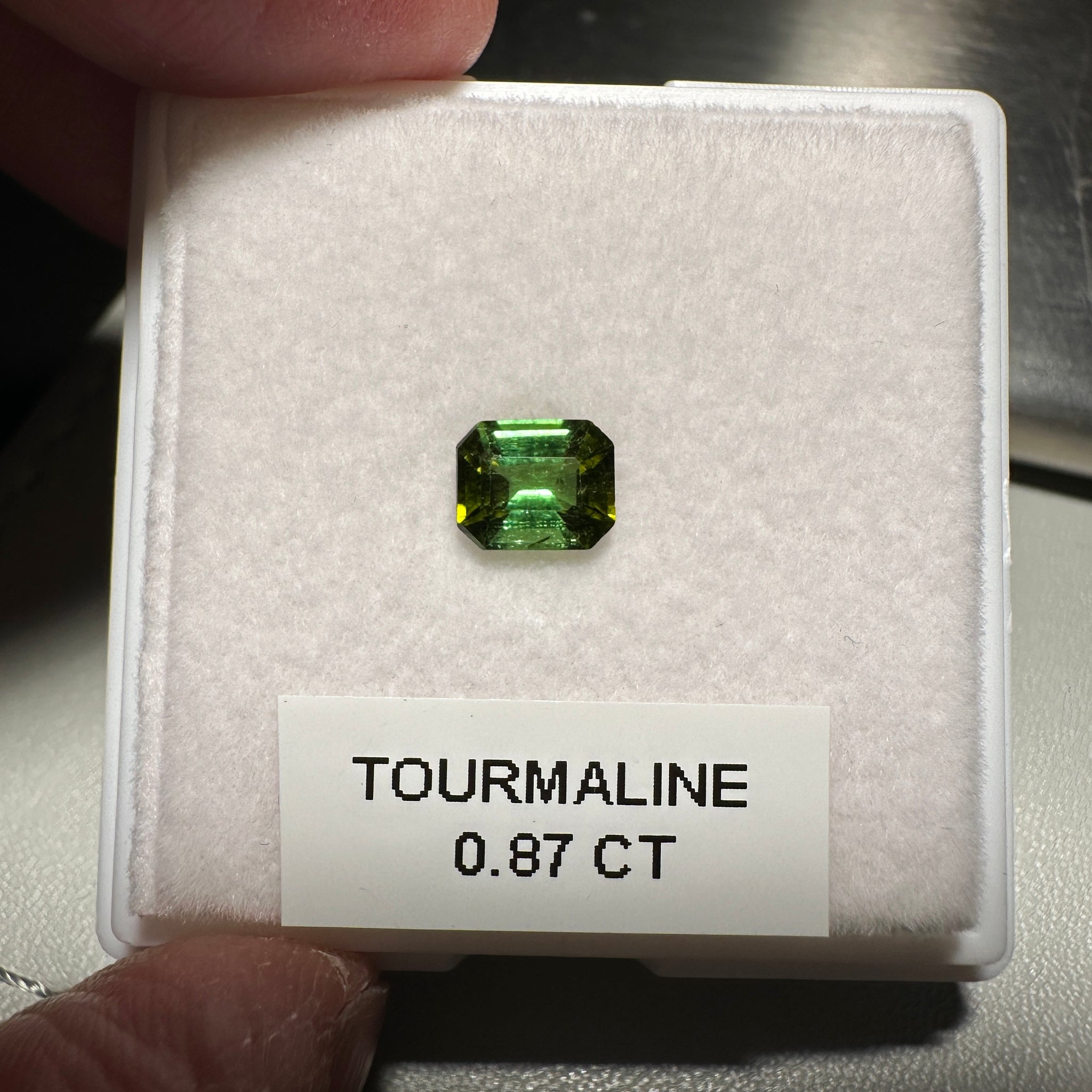 Tanzanian Tourmaline, 0.87ct, Untreated Unheated, native cut, slightly included