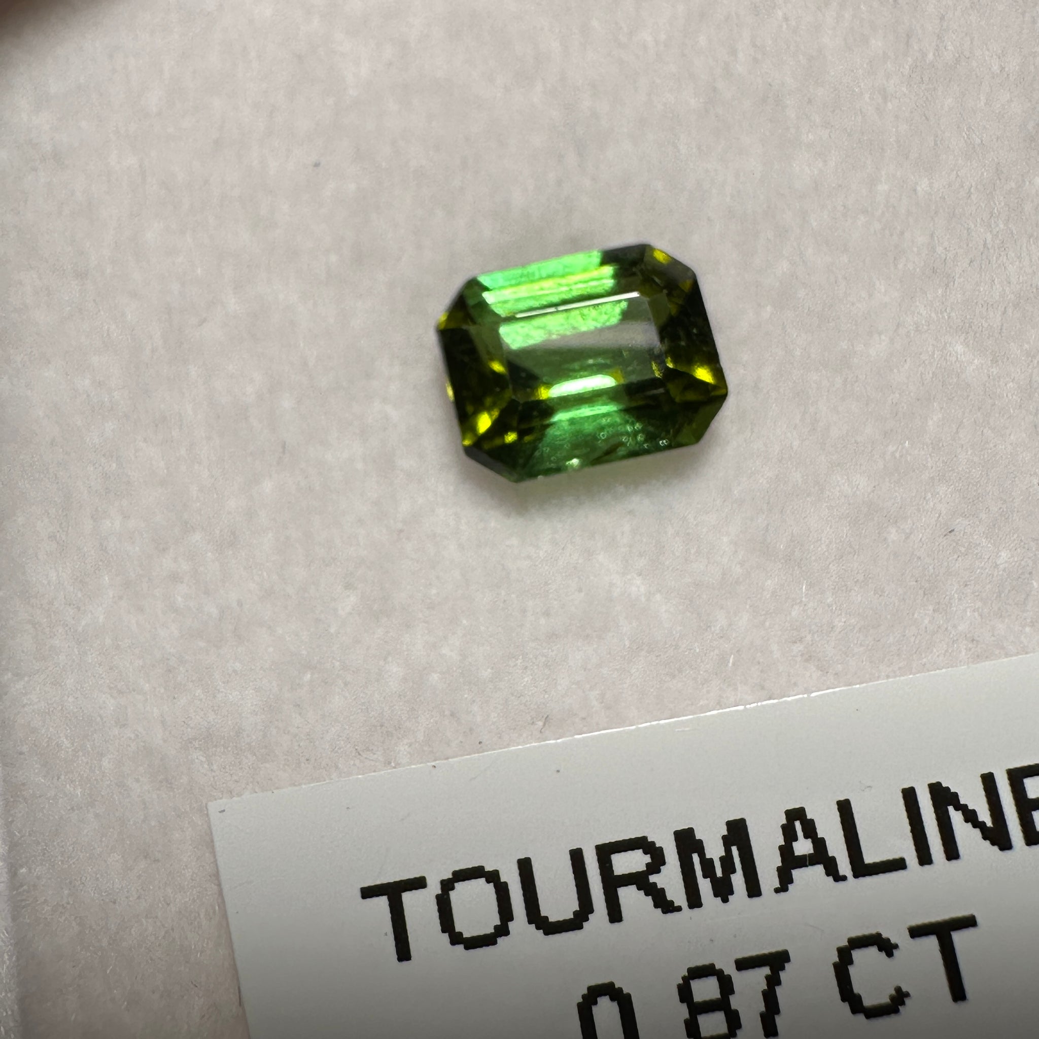 Tanzanian Tourmaline, 0.87ct, Untreated Unheated, native cut, slightly included