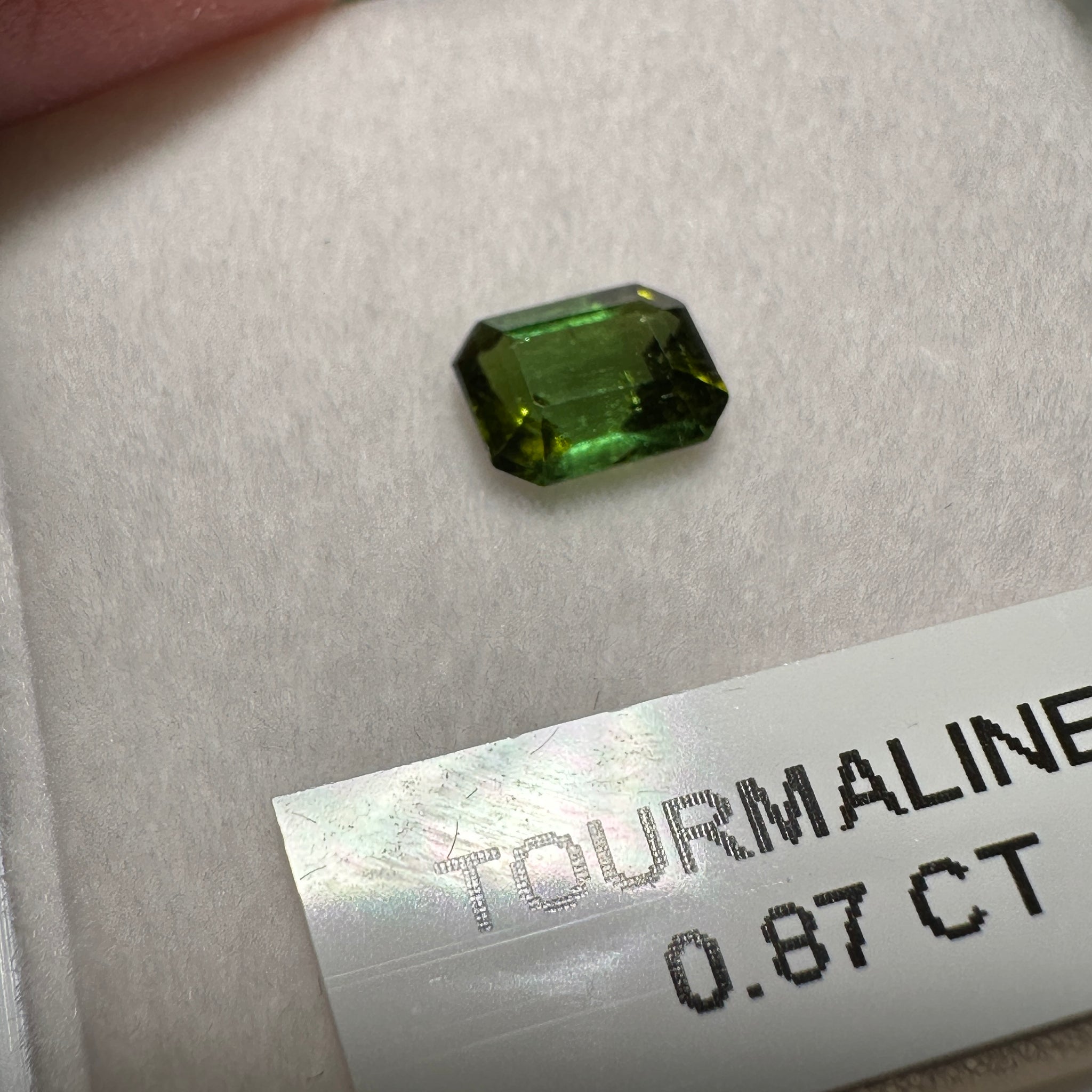 Tanzanian Tourmaline, 0.87ct, Untreated Unheated, native cut, slightly included