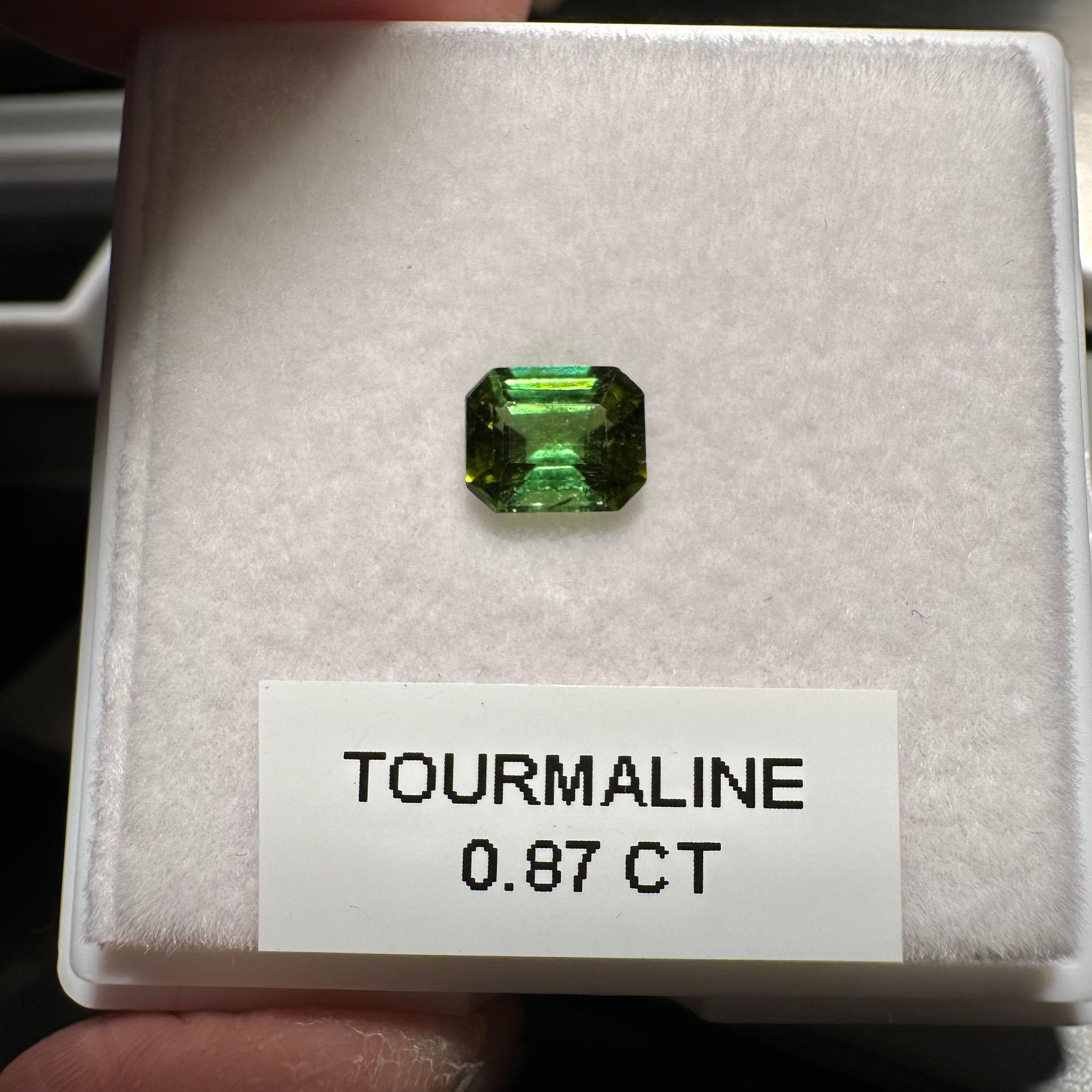Tanzanian Tourmaline, 0.87ct, Untreated Unheated, native cut, slightly included