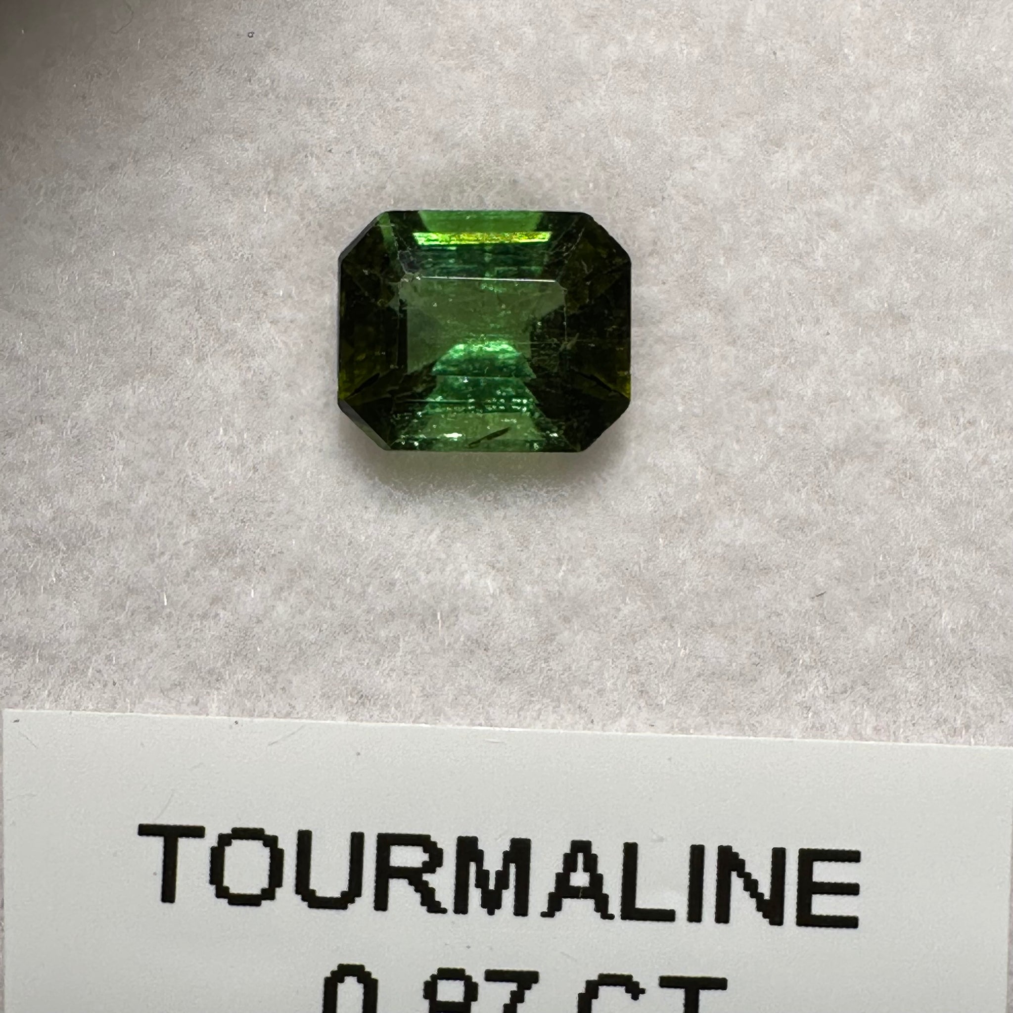 Tanzanian Tourmaline, 0.87ct, Untreated Unheated, native cut, slightly included