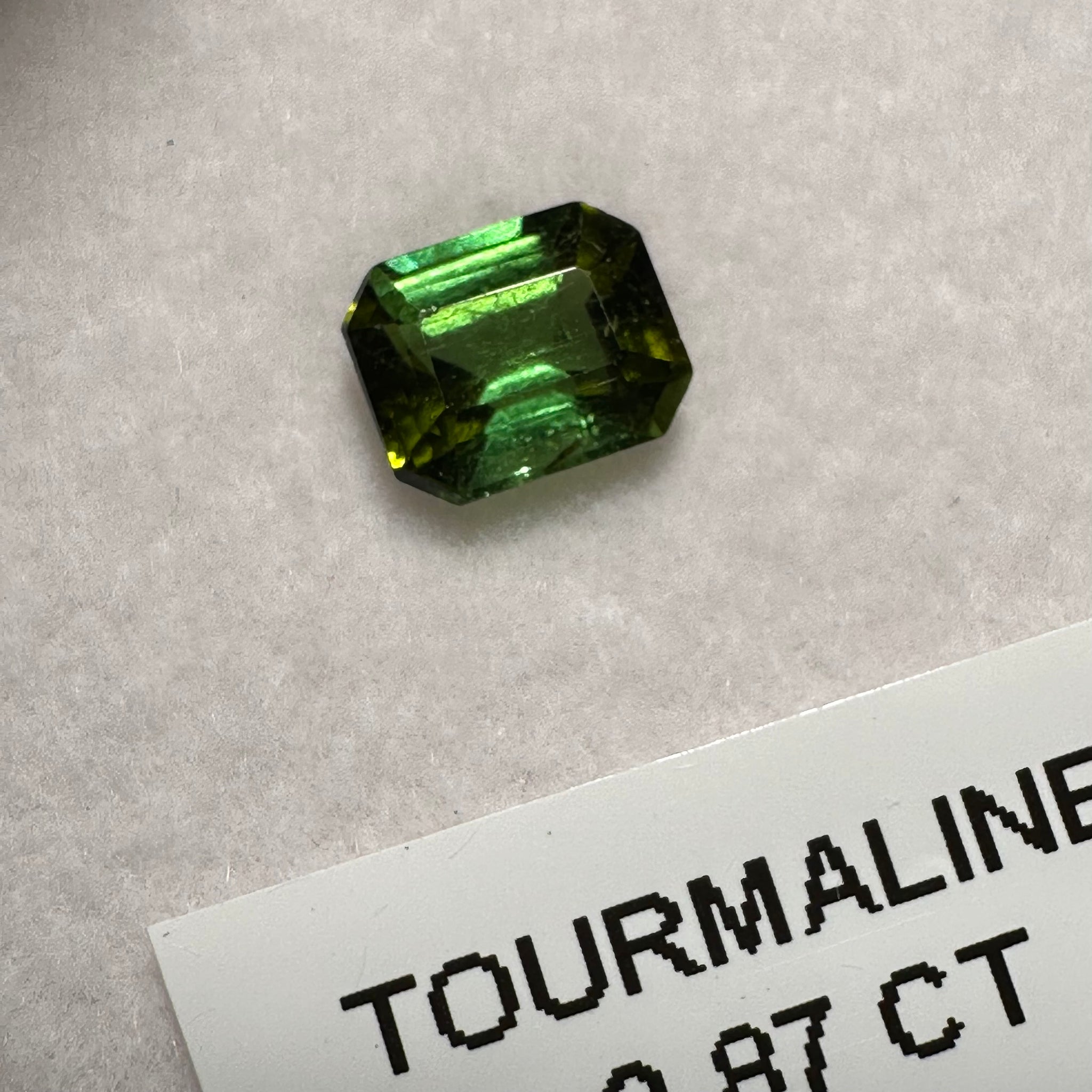 Tanzanian Tourmaline, 0.87ct, Untreated Unheated, native cut, slightly included