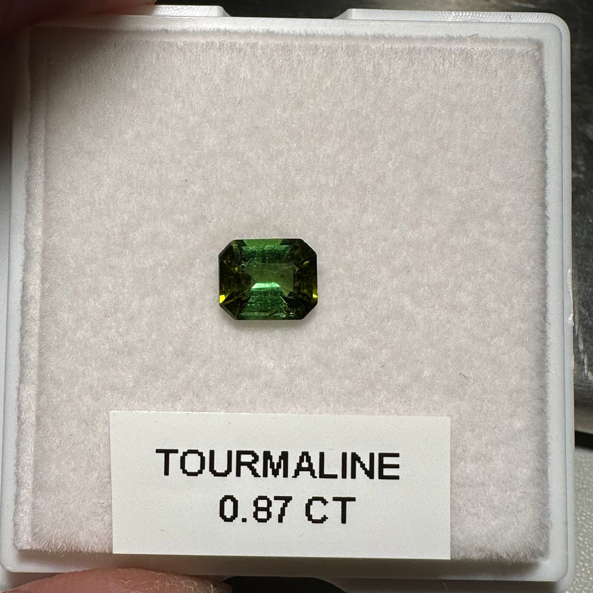 Tanzanian Tourmaline, 0.87ct, Untreated Unheated, native cut, slightly included