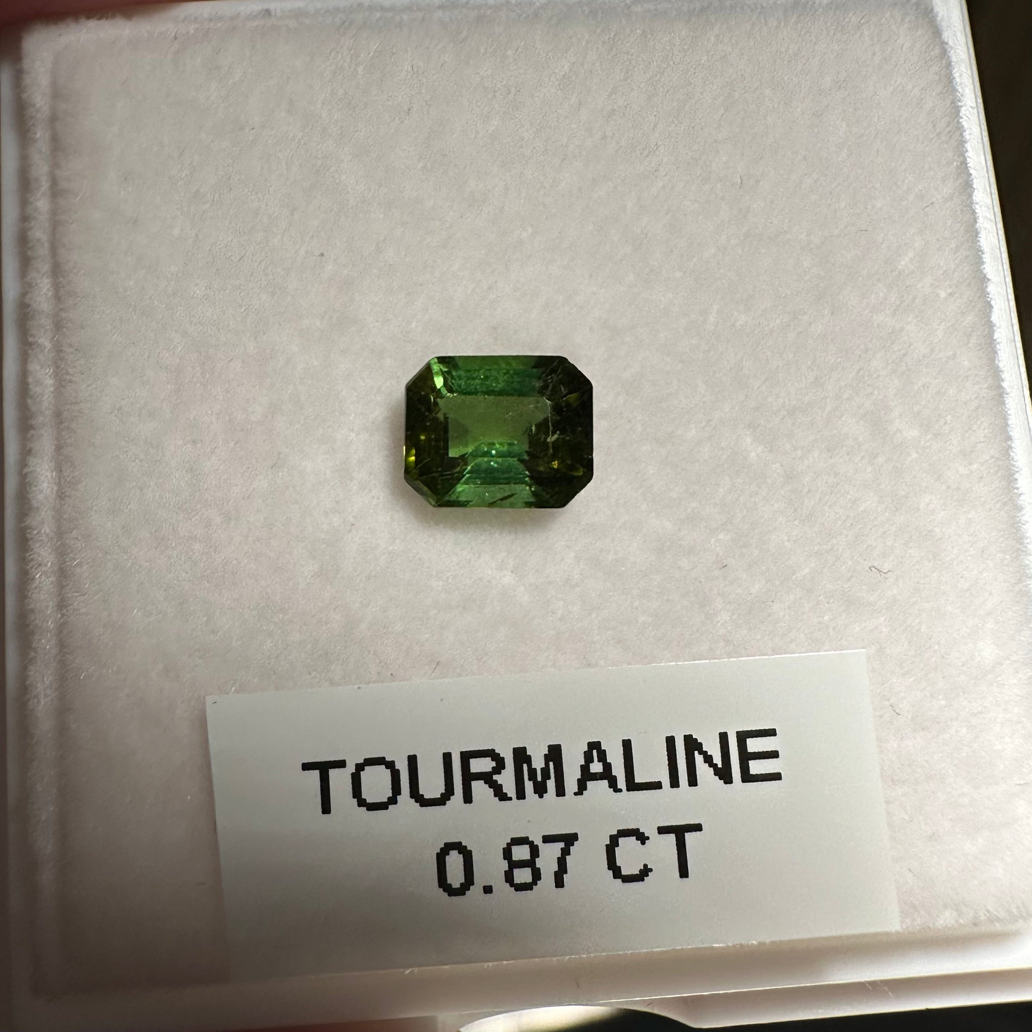 Tanzanian Tourmaline, 0.87ct, Untreated Unheated, native cut, slightly included