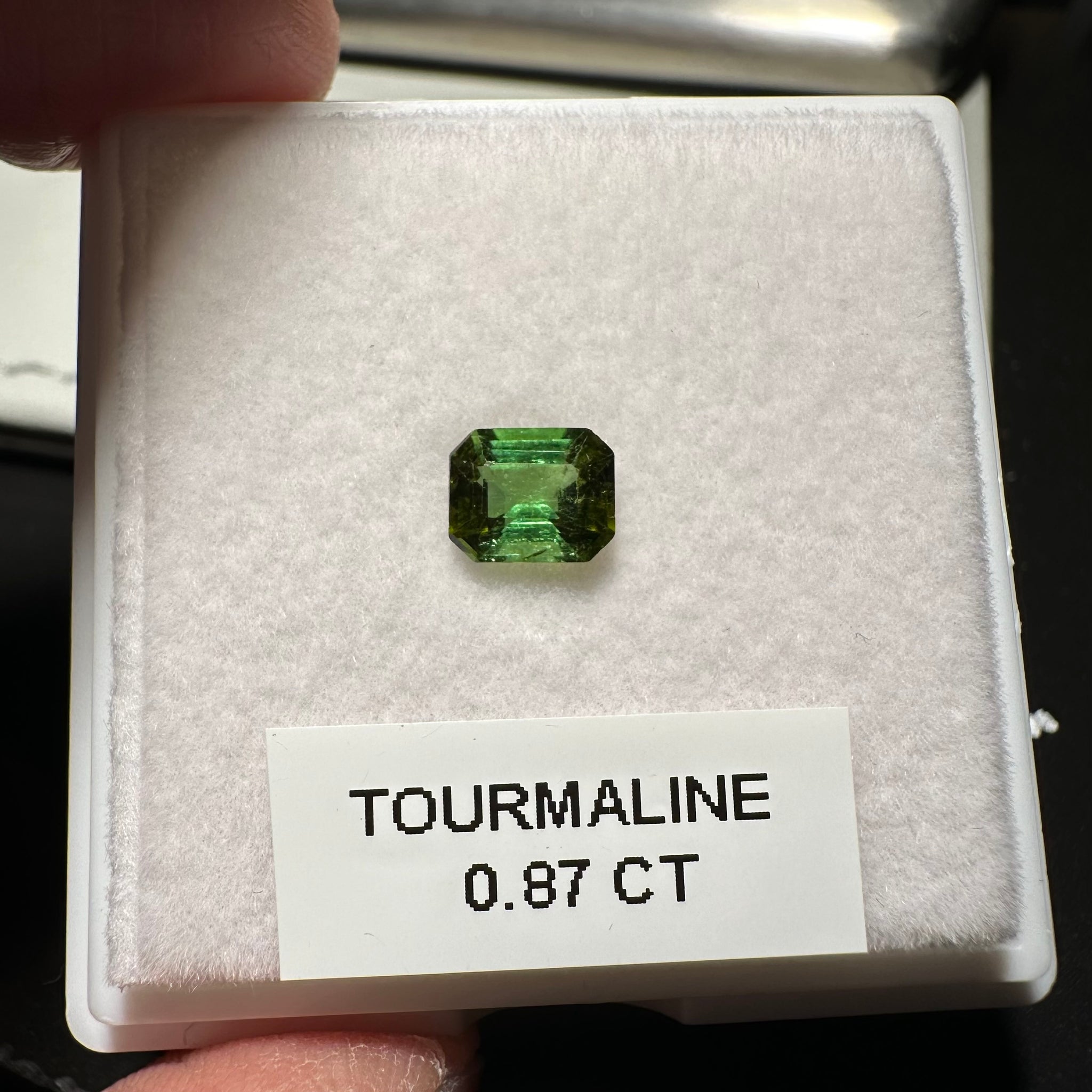 Tanzanian Tourmaline, 0.87ct, Untreated Unheated, native cut, slightly included