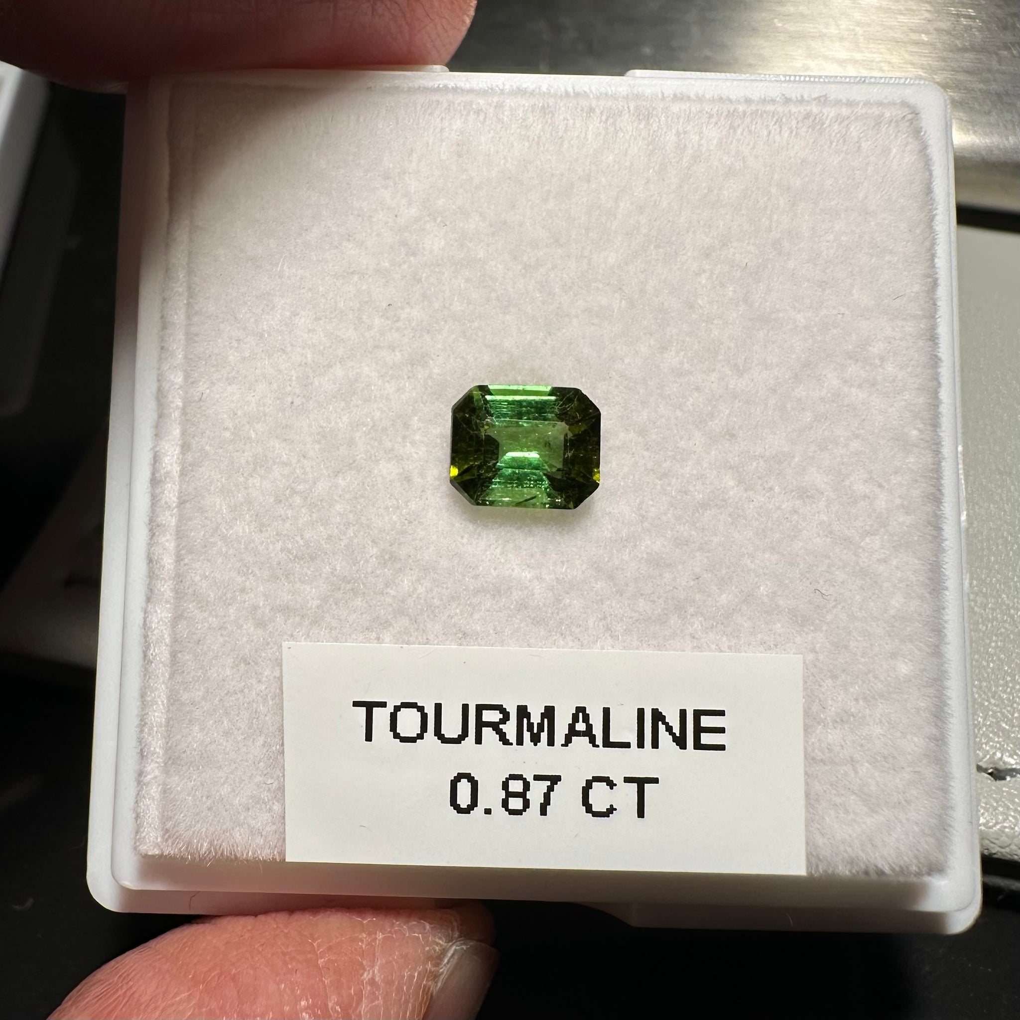 Tanzanian Tourmaline, 0.87ct, Untreated Unheated, native cut, slightly included