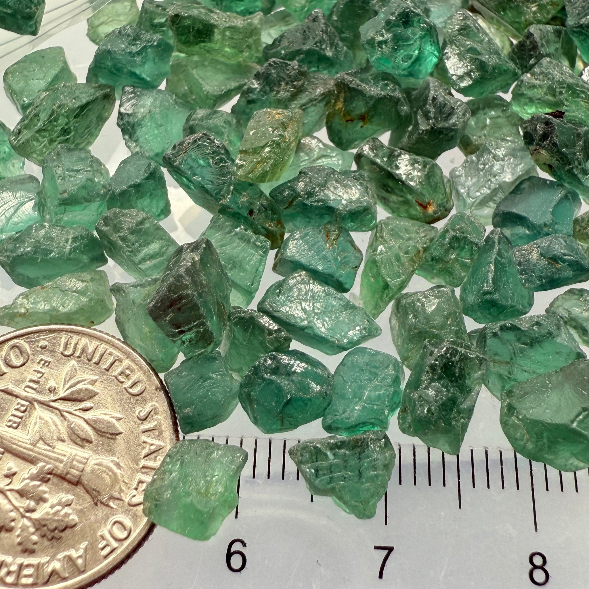 Neon Vivid Blue Green Apatite, Tanzania, Untreated Unheated. SINGLES price is per piece, cabbing, faceting and specimen grade mix, average size 1.8ct sold on a blind pour, see closeups