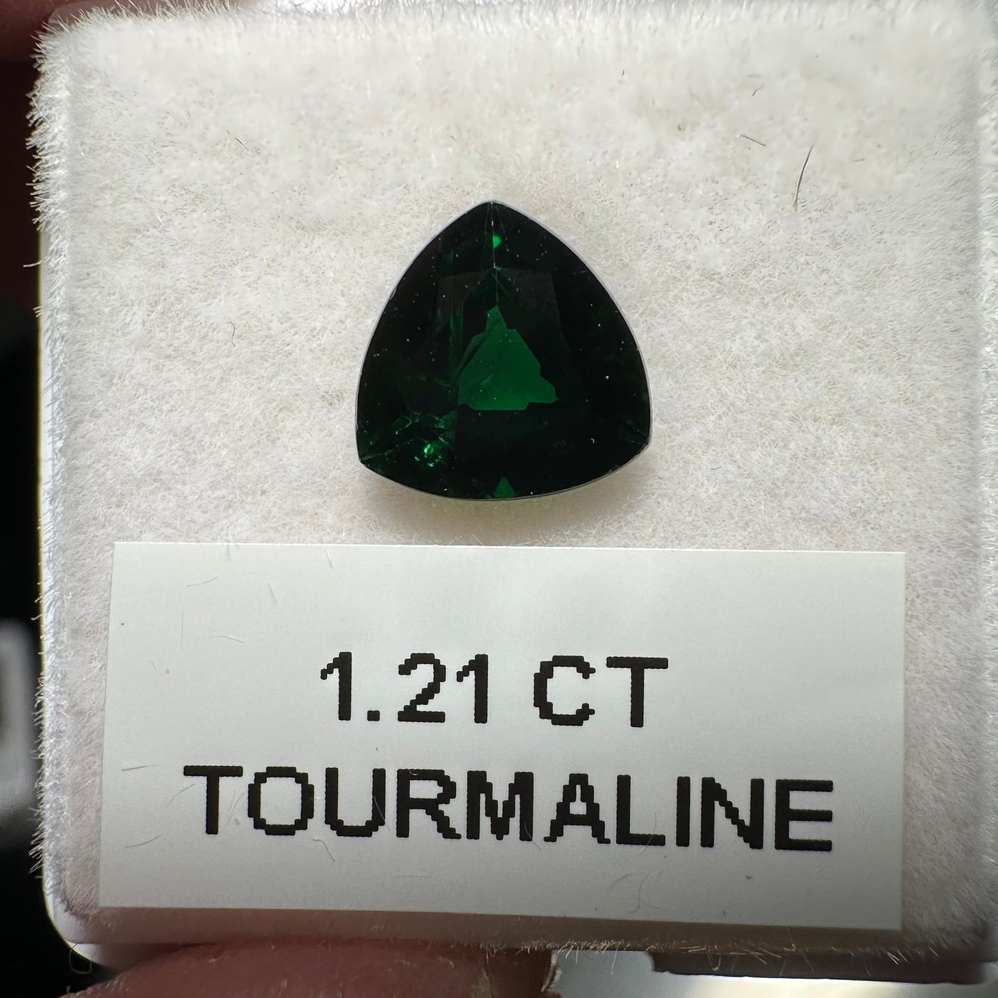 Chrome Tourmaline, 1.21ct, Tanzania, Untreated Unheated, native cut, slightly included