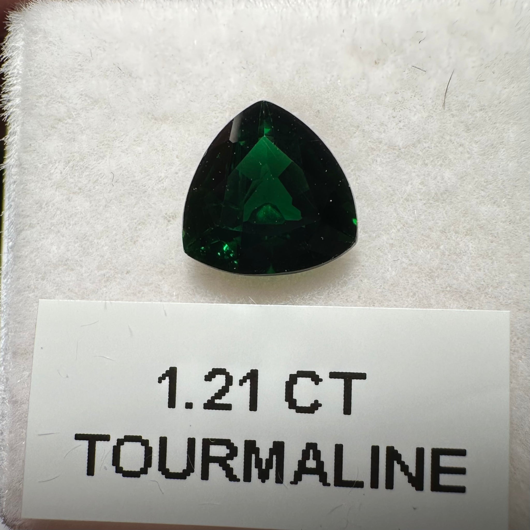 Chrome Tourmaline, 1.21ct, Tanzania, Untreated Unheated, native cut, slightly included