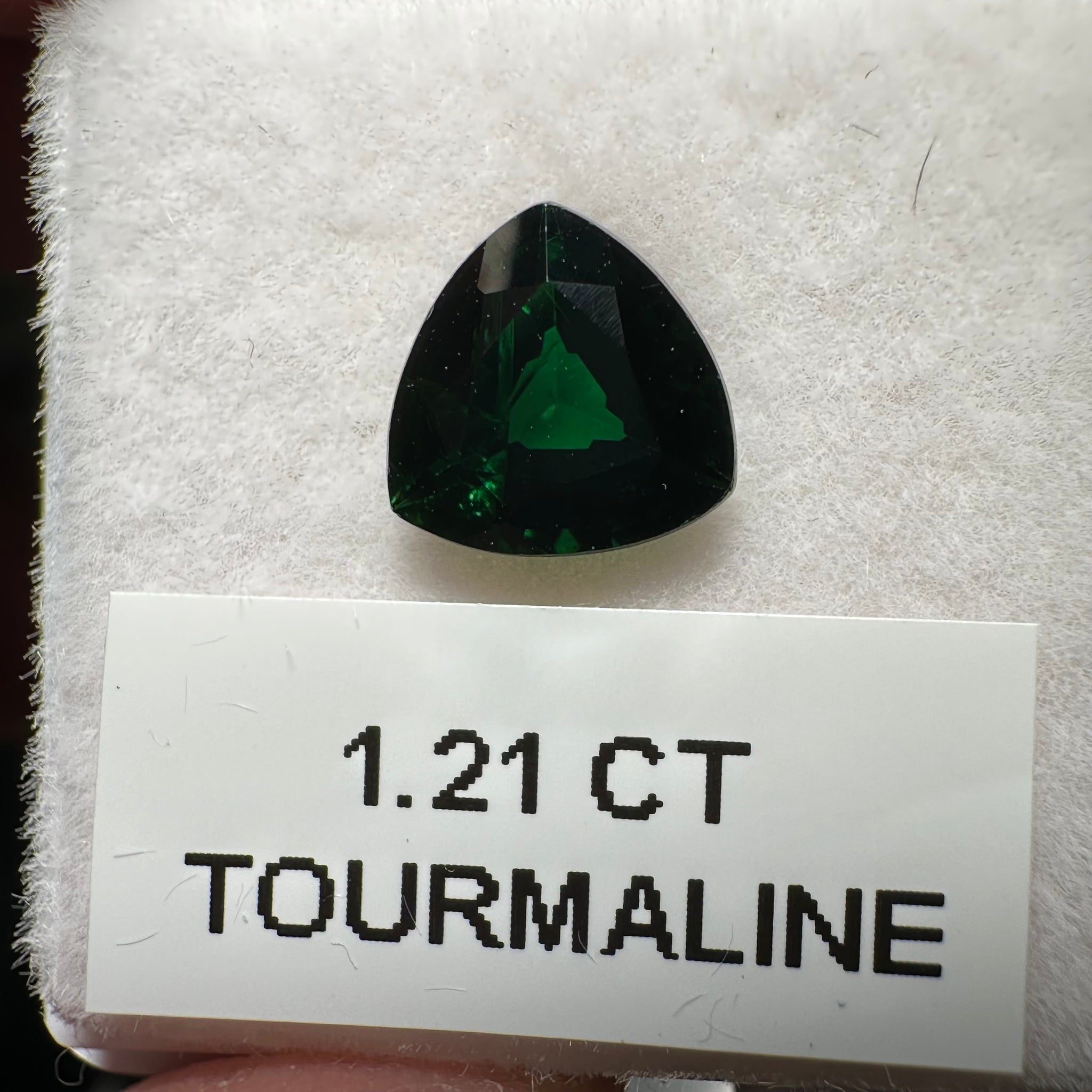 Chrome Tourmaline, 1.21ct, Tanzania, Untreated Unheated, native cut, slightly included