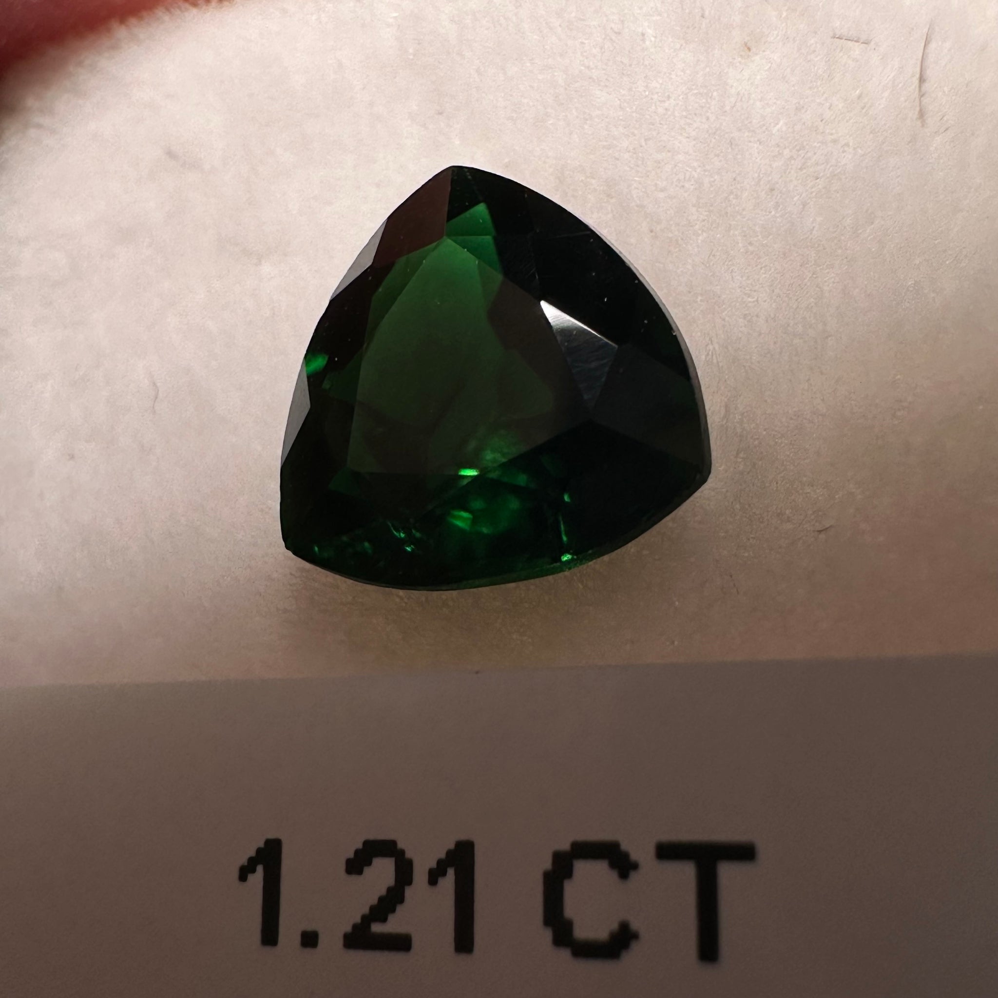 Chrome Tourmaline, 1.21ct, Tanzania, Untreated Unheated, native cut, slightly included