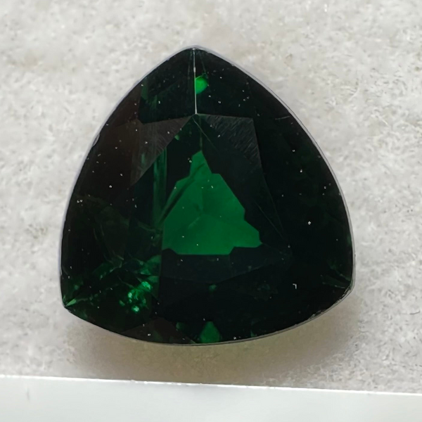 Chrome Tourmaline, 1.21ct, Tanzania, Untreated Unheated, native cut, slightly included