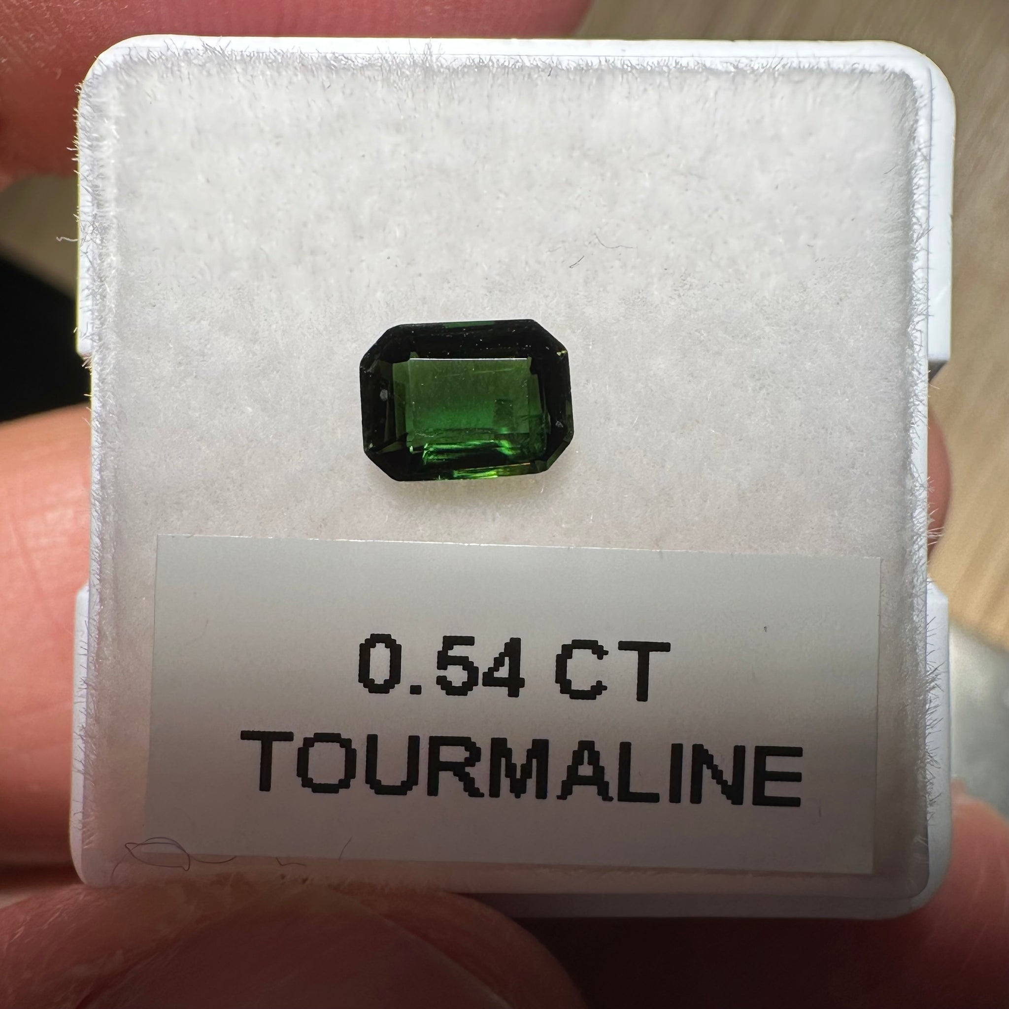 Chrome Tourmaline, 0.54ct, Tanzania, Untreated Unheated, native cut, slightly included