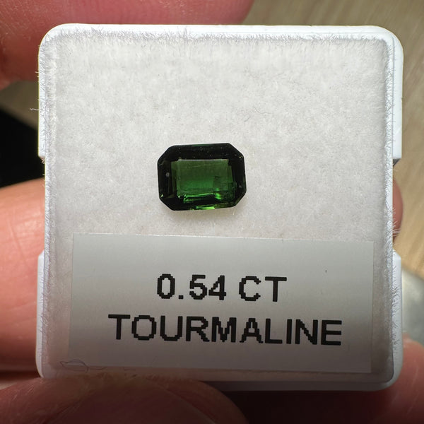 Chrome Tourmaline, 0.54ct, Tanzania, Untreated Unheated, native cut, slightly included