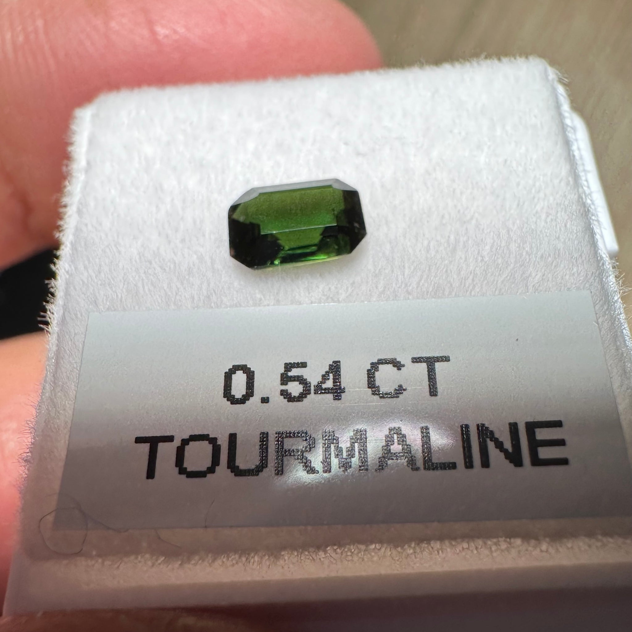 Chrome Tourmaline, 0.54ct, Tanzania, Untreated Unheated, native cut, slightly included
