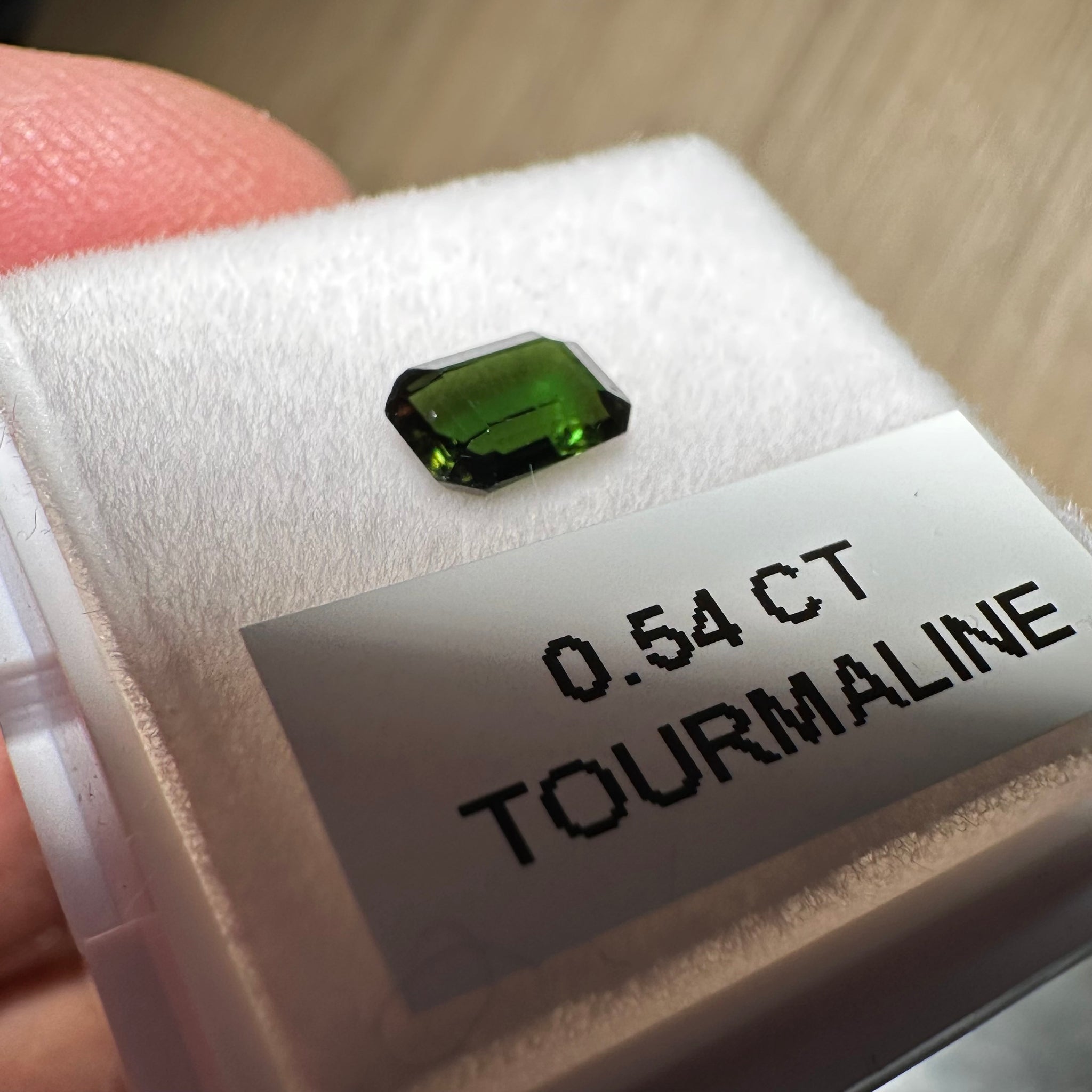 Chrome Tourmaline, 0.54ct, Tanzania, Untreated Unheated, native cut, slightly included