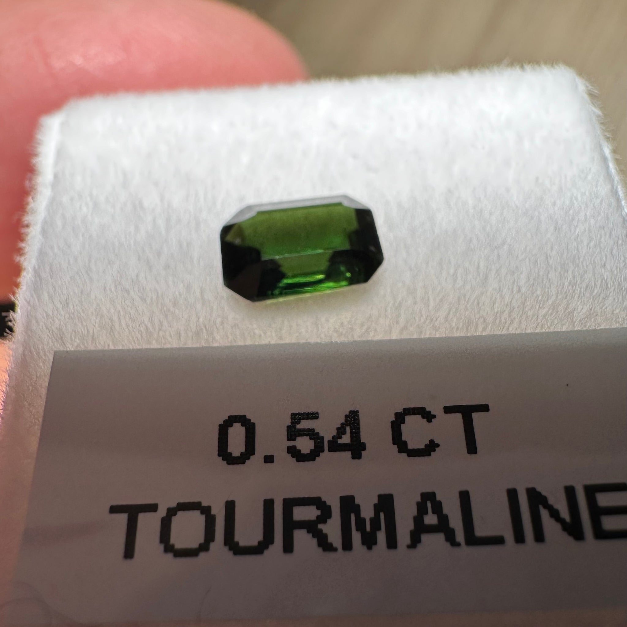 Chrome Tourmaline, 0.54ct, Tanzania, Untreated Unheated, native cut, slightly included