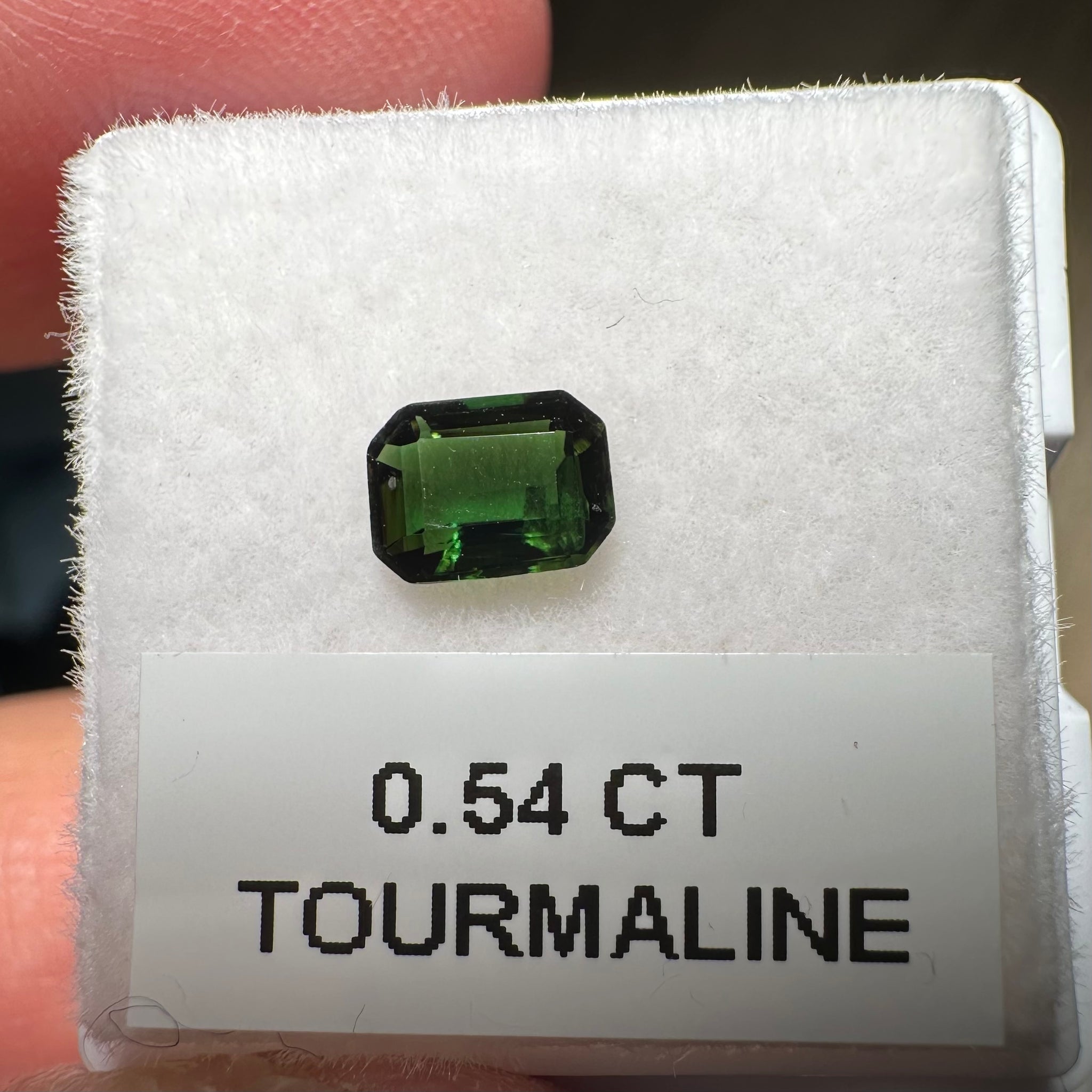 Chrome Tourmaline, 0.54ct, Tanzania, Untreated Unheated, native cut, slightly included