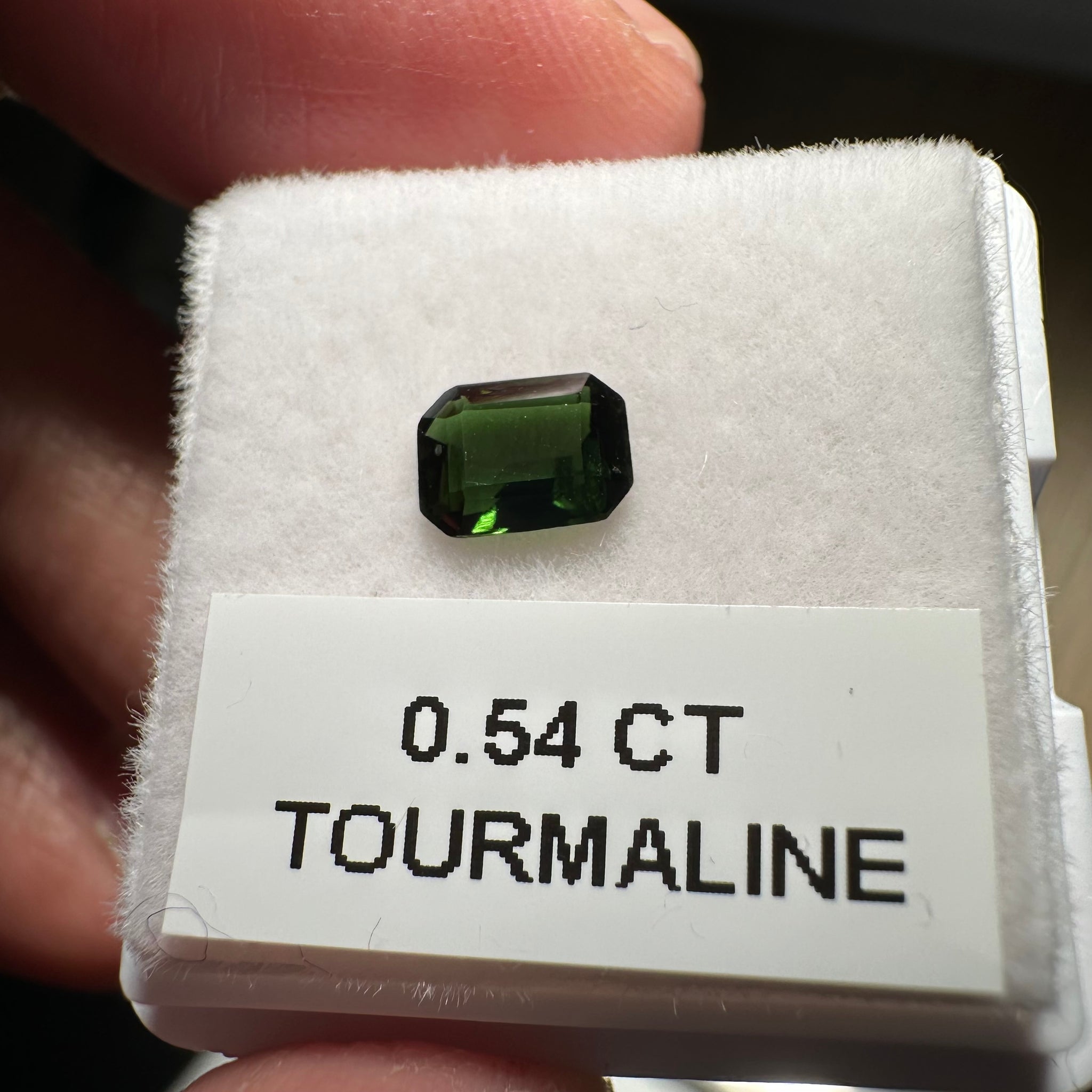 Chrome Tourmaline, 0.54ct, Tanzania, Untreated Unheated, native cut, slightly included