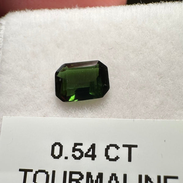 Chrome Tourmaline, 0.54ct, Tanzania, Untreated Unheated, native cut, slightly included