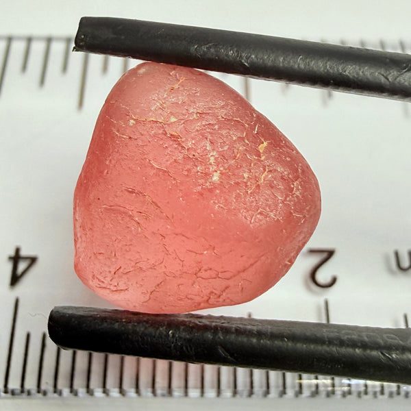 Mahenge Garnet, 10.26ct, Mahenge, Tanzania, Untreated Unheated, 12.3x12.8x7.3mm, flattish shape, see pics, dividing veil see pics for markings, one side vvs-if, one side vs