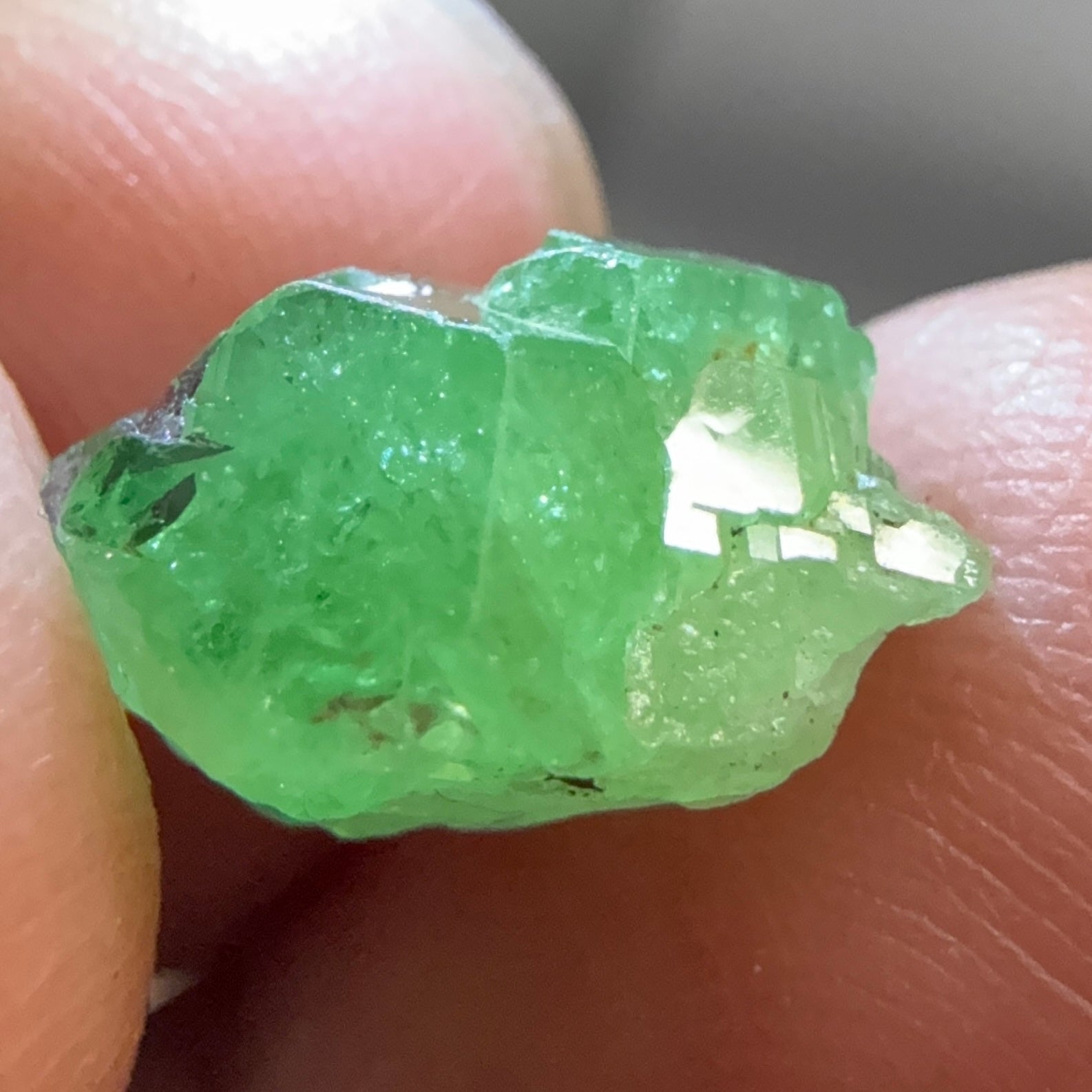 Tsavorite Crystal on Matrix. 6.87ct, Merelani. Tanzania, Untreated Unheated