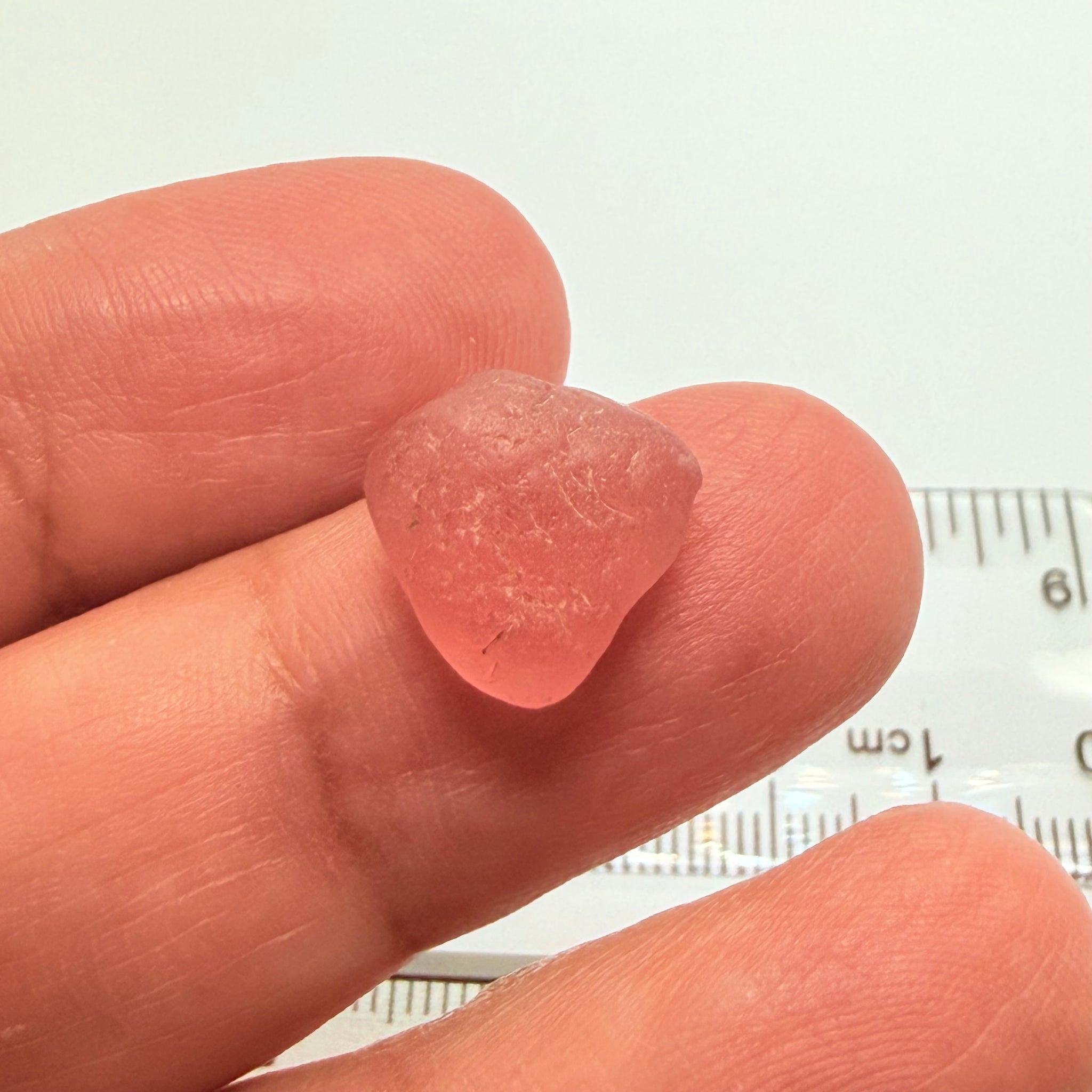 Mahenge Garnet, 10.26ct, Mahenge, Tanzania, Untreated Unheated, 12.3x12.8x7.3mm, flattish shape, see pics, dividing veil see pics for markings, one side vvs-if, one side vs
